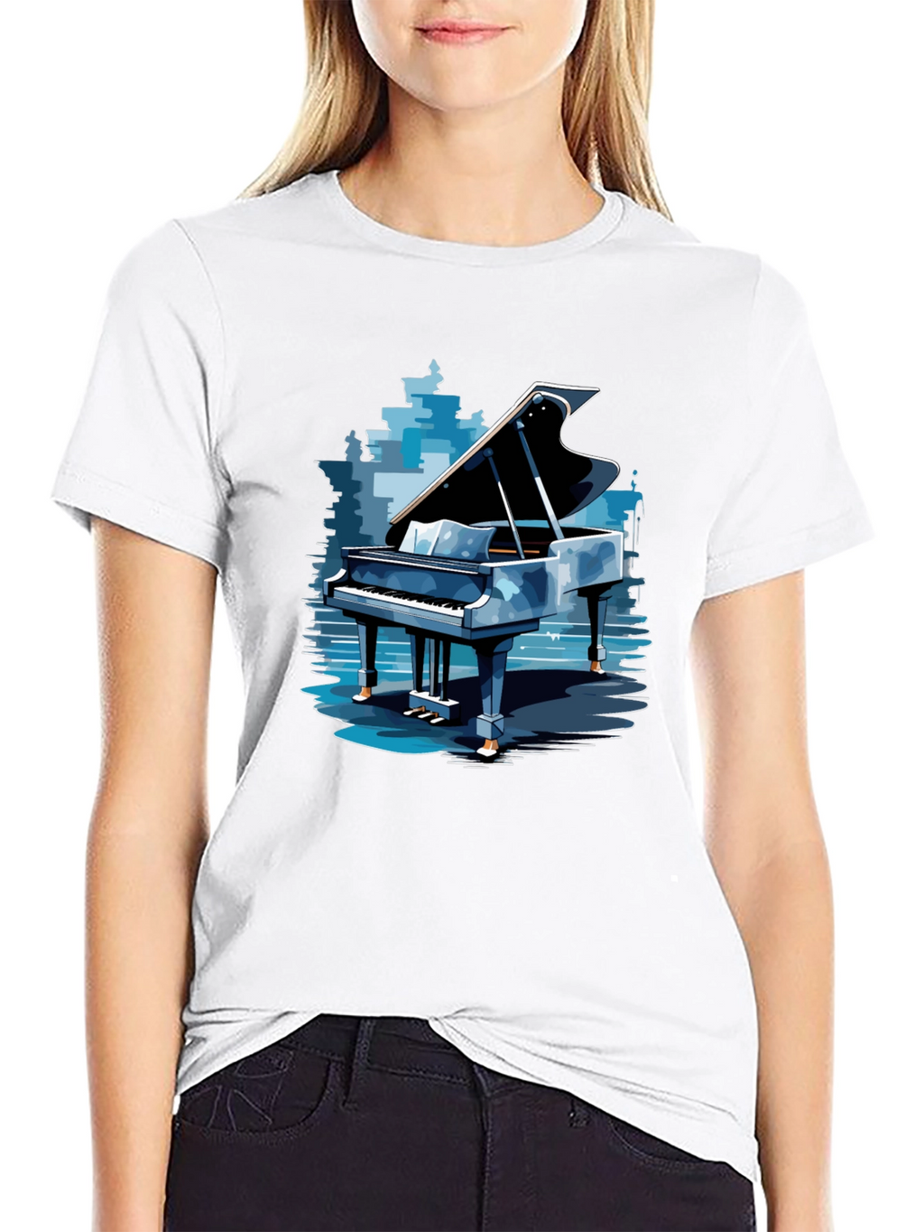 Piano Graphic Tee - Stylish Music Lovers Apparel