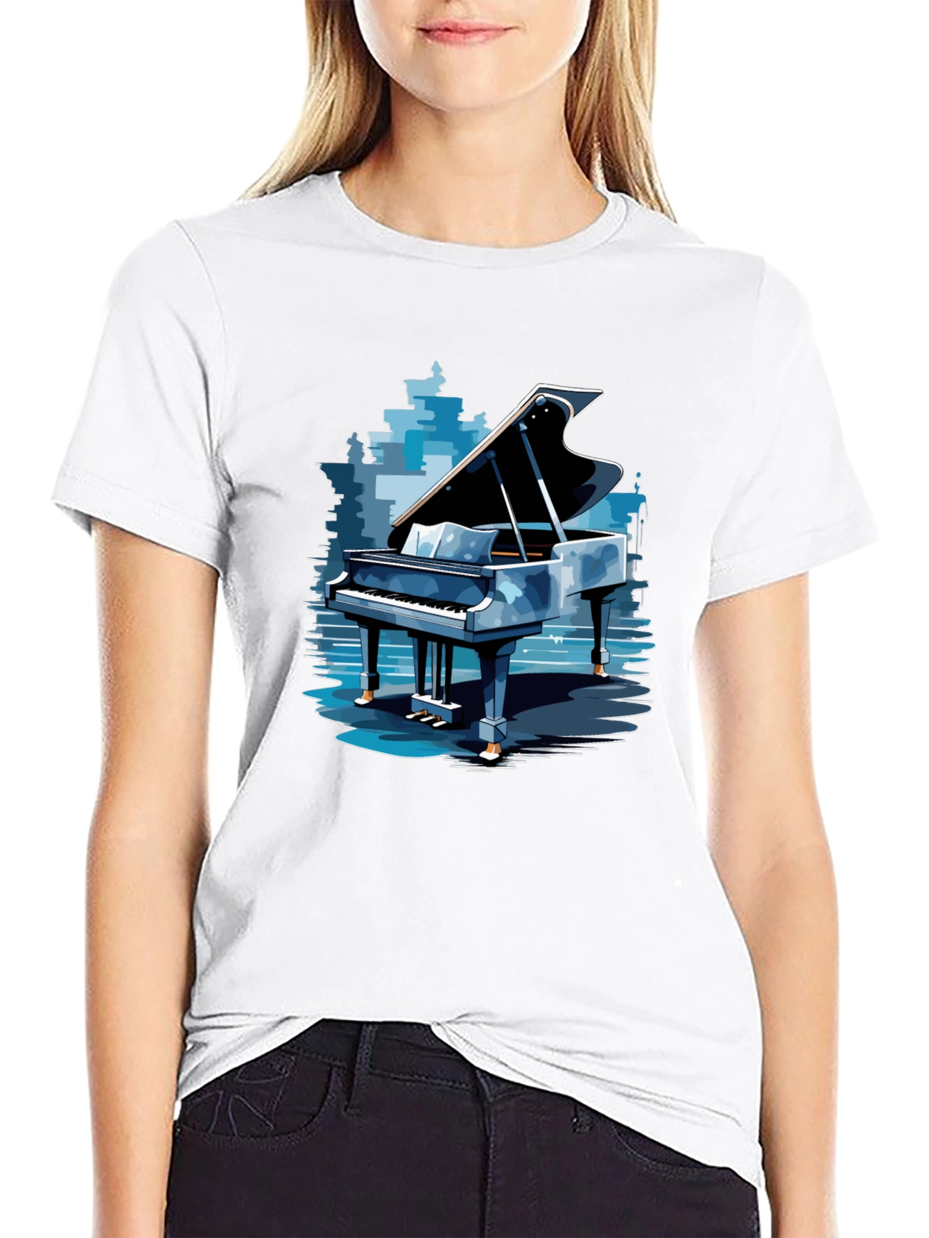 Piano Graphic Tee - Stylish Music Lovers Apparel