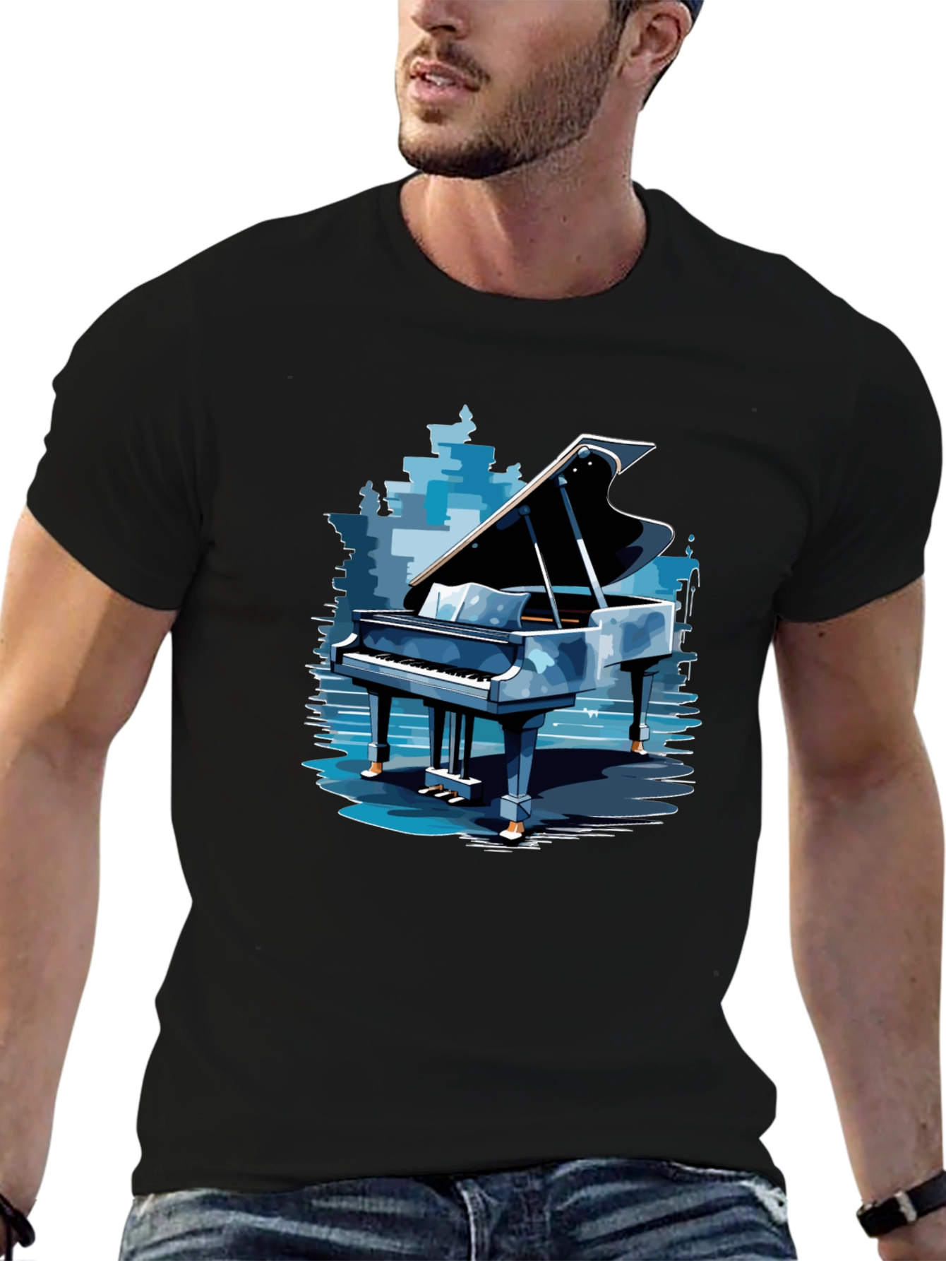 Piano Graphic Tee - Stylish Music Lovers Apparel