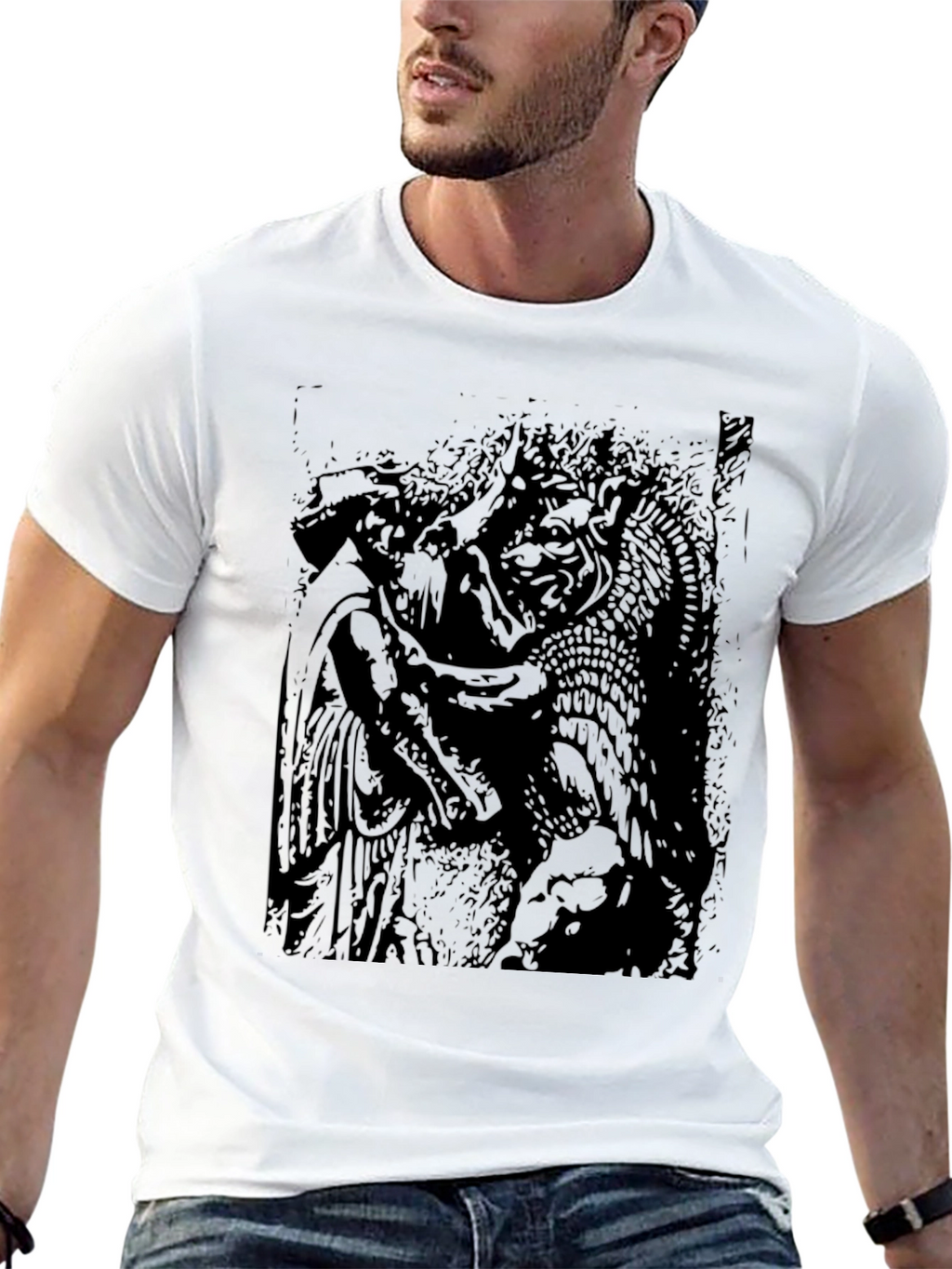 Mythic Art Graphic Black Tee