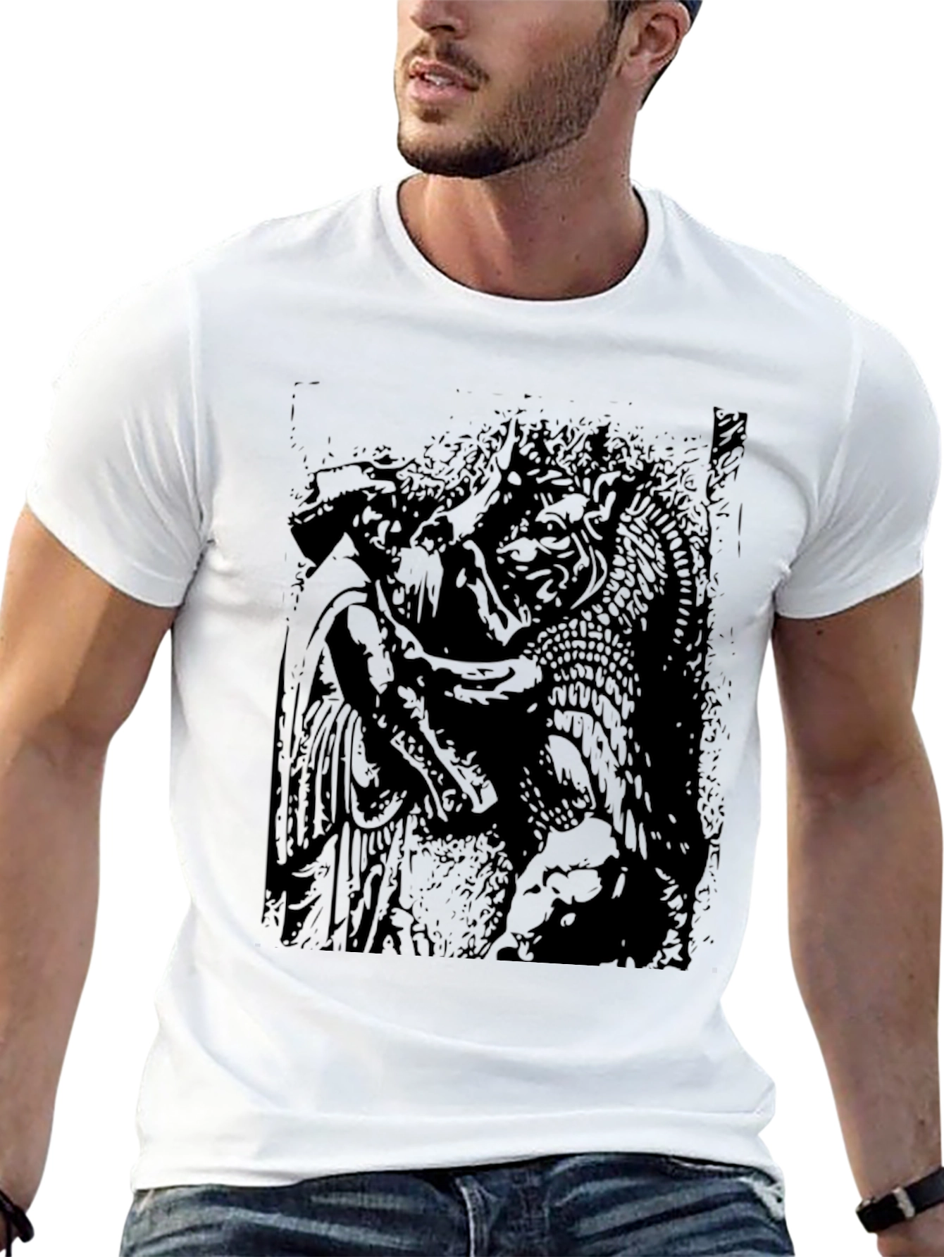 Mythic Art Graphic Black Tee