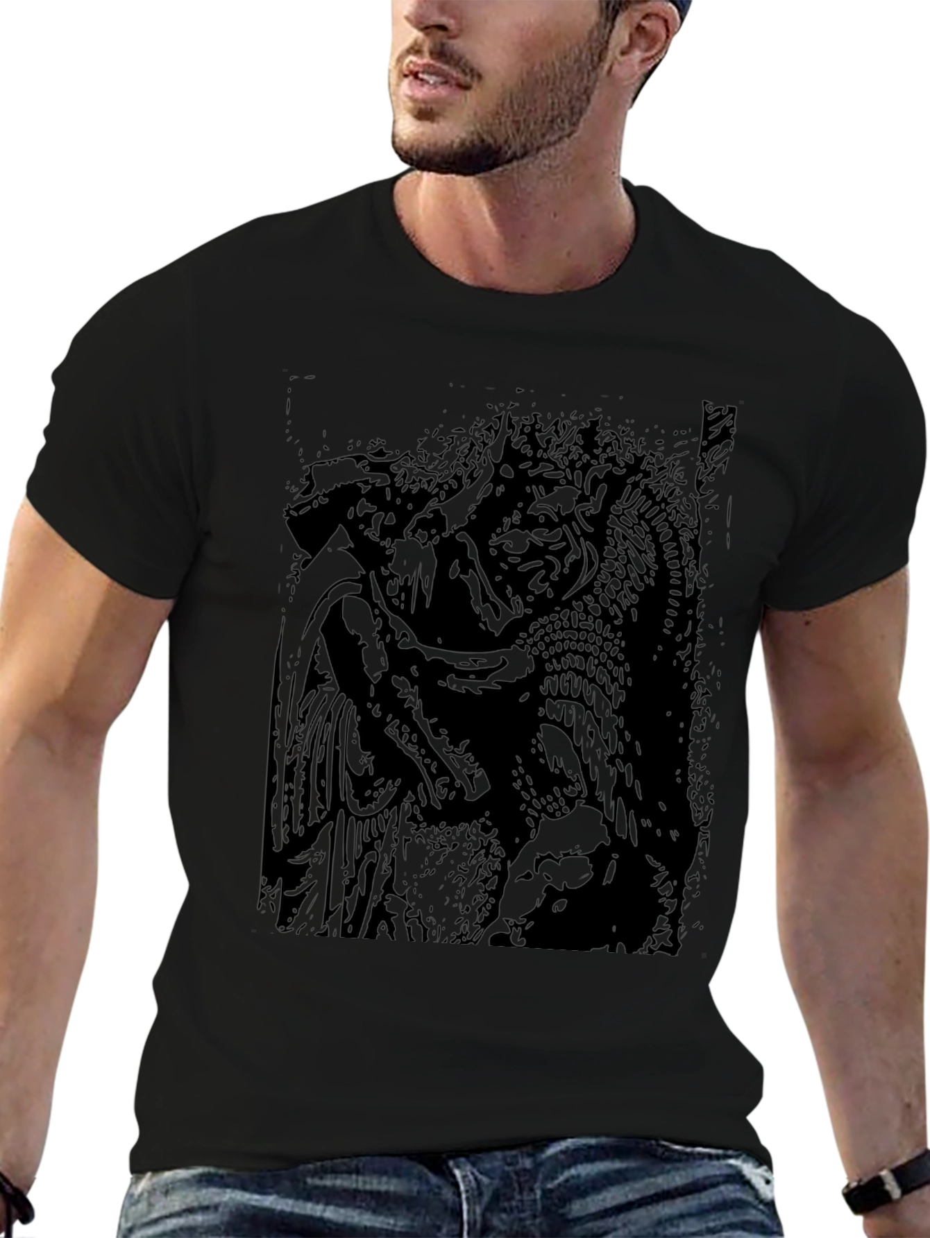Mythic Art Graphic Black Tee
