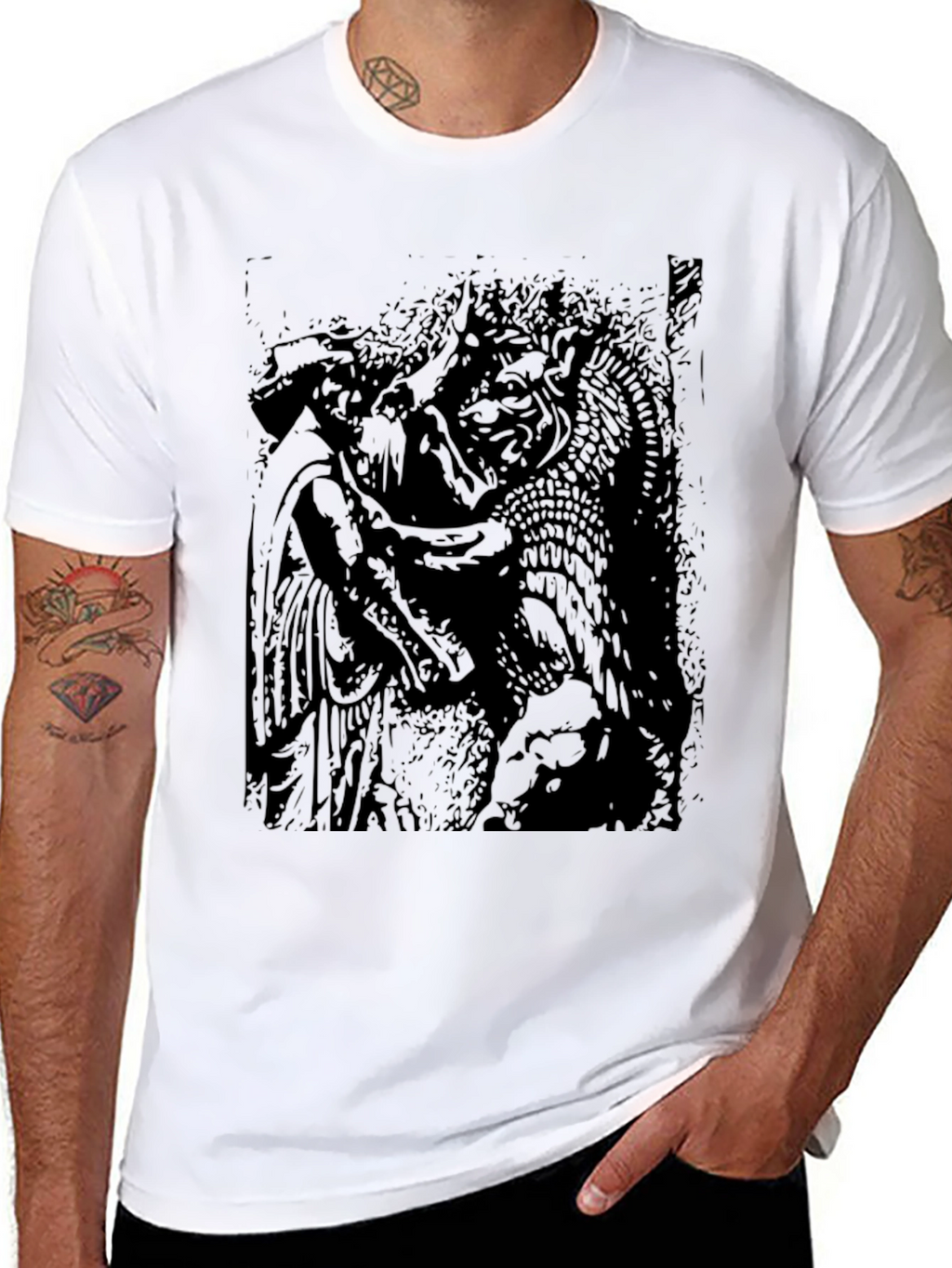 Mythic Art Graphic Black Tee