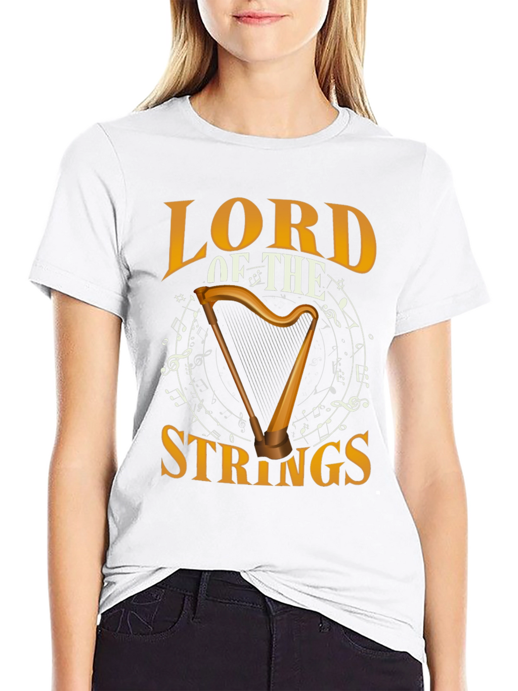 Lord of the Strings Harp Graphic T-Shirt