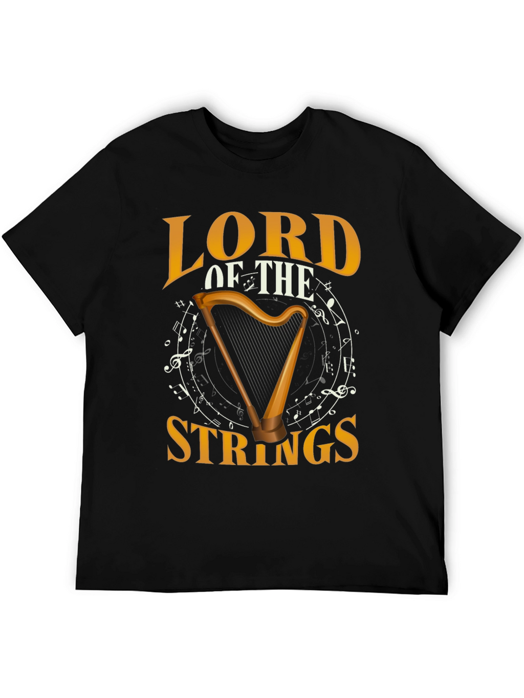 Lord of the Strings Harp Graphic T-Shirt