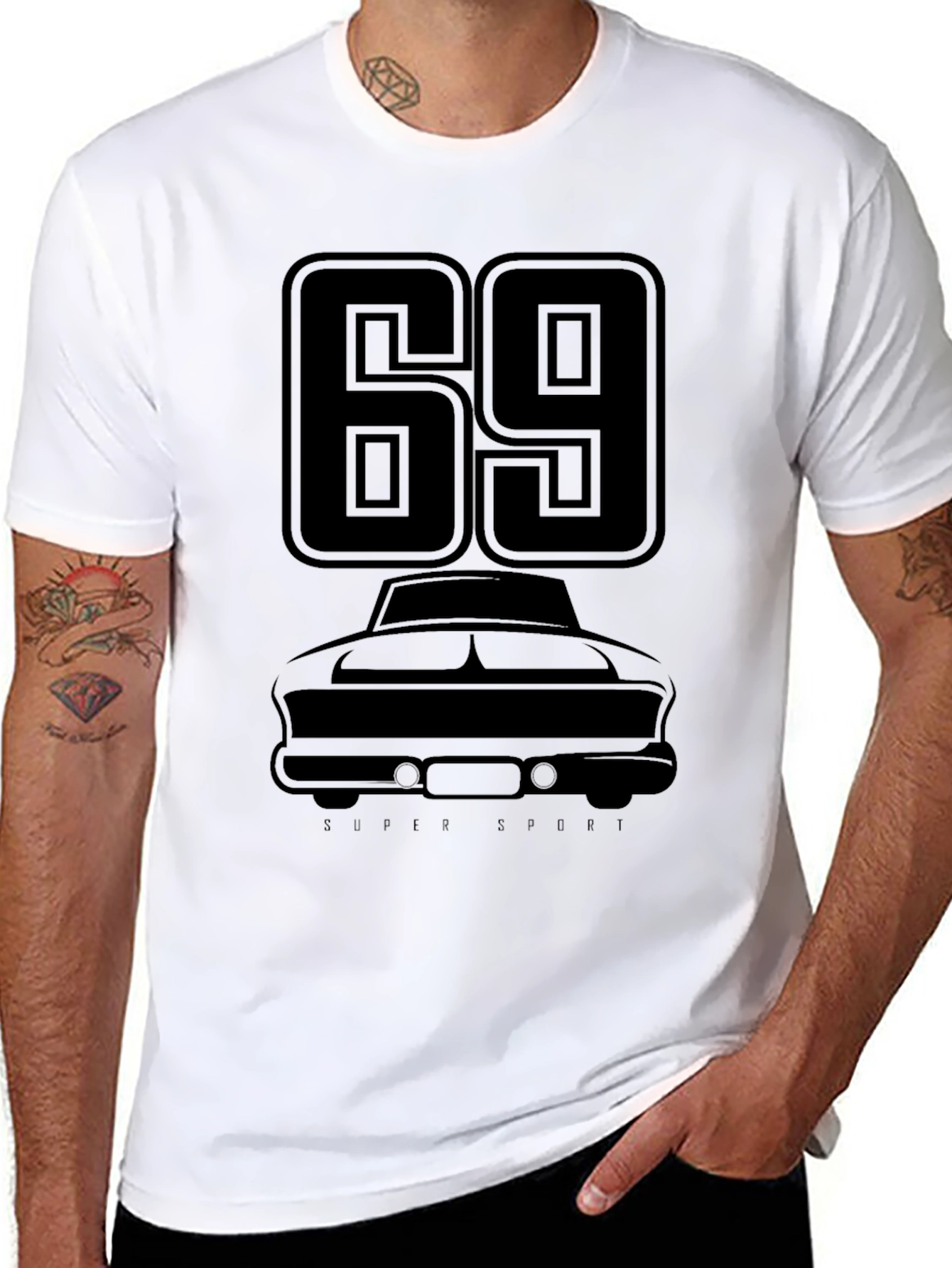 Retro 69 Muscle Car Graphic T-Shirt