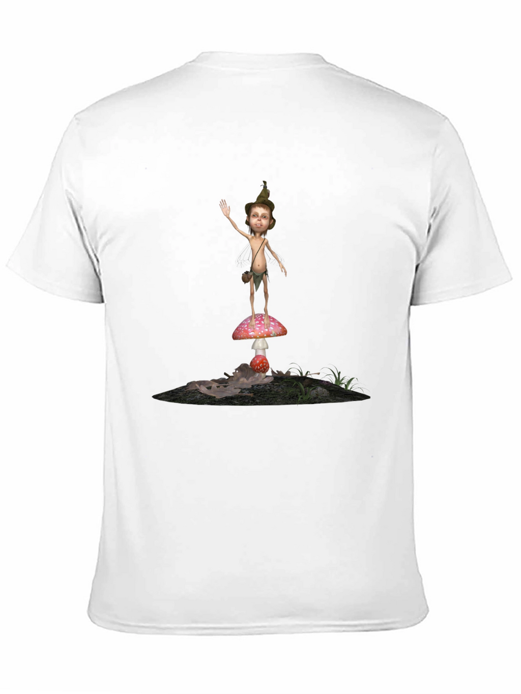 Whimsical Mushroom Elf Graphic T-Shirt