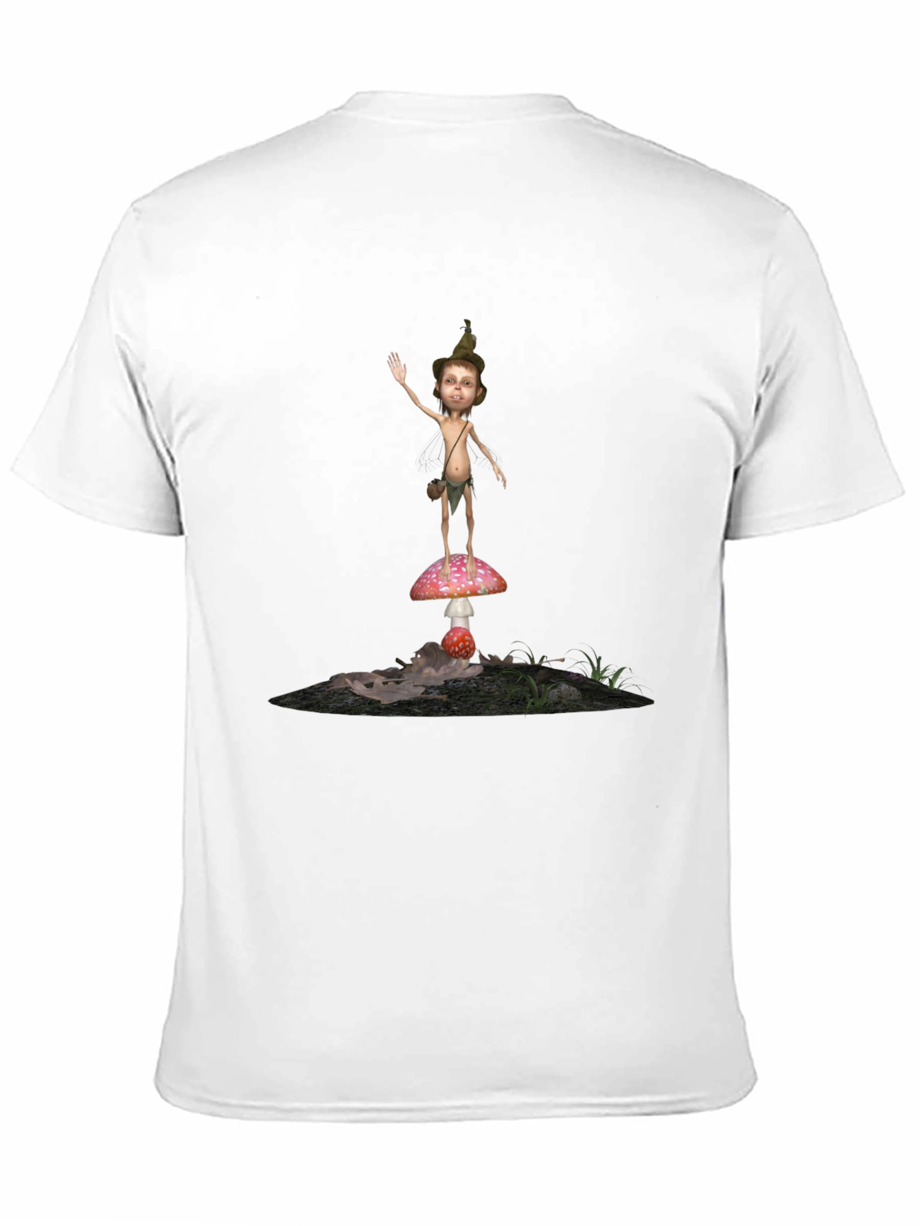 Whimsical Mushroom Elf Graphic T-Shirt