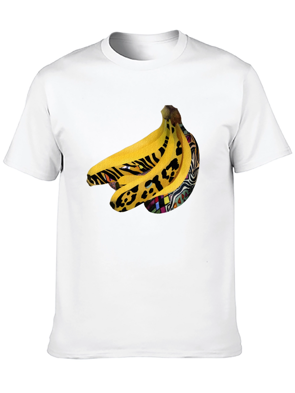 Funky Banana Print Black T-Shirt