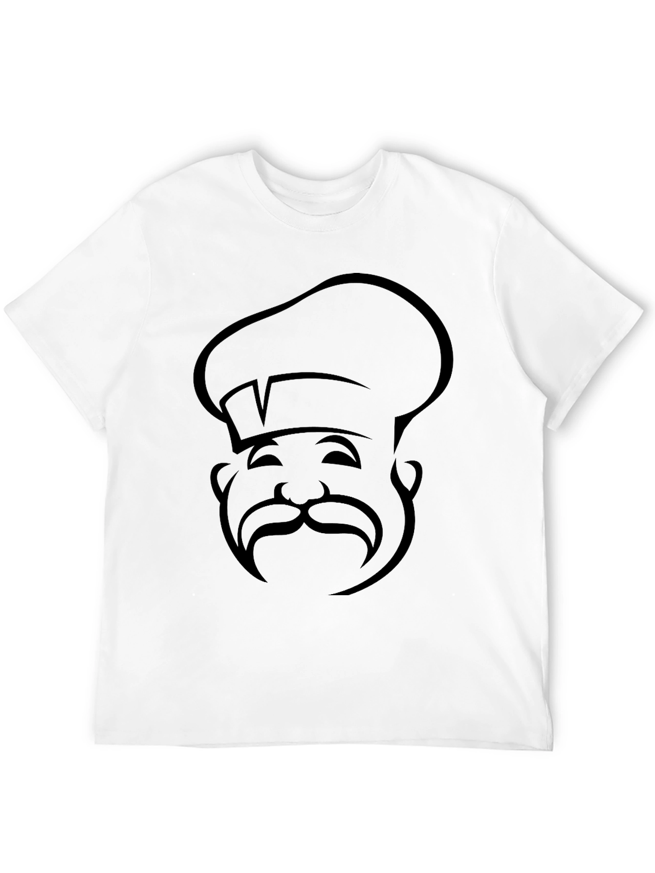 Chef Silhouette Graphic Tee - Black Cotton Blend