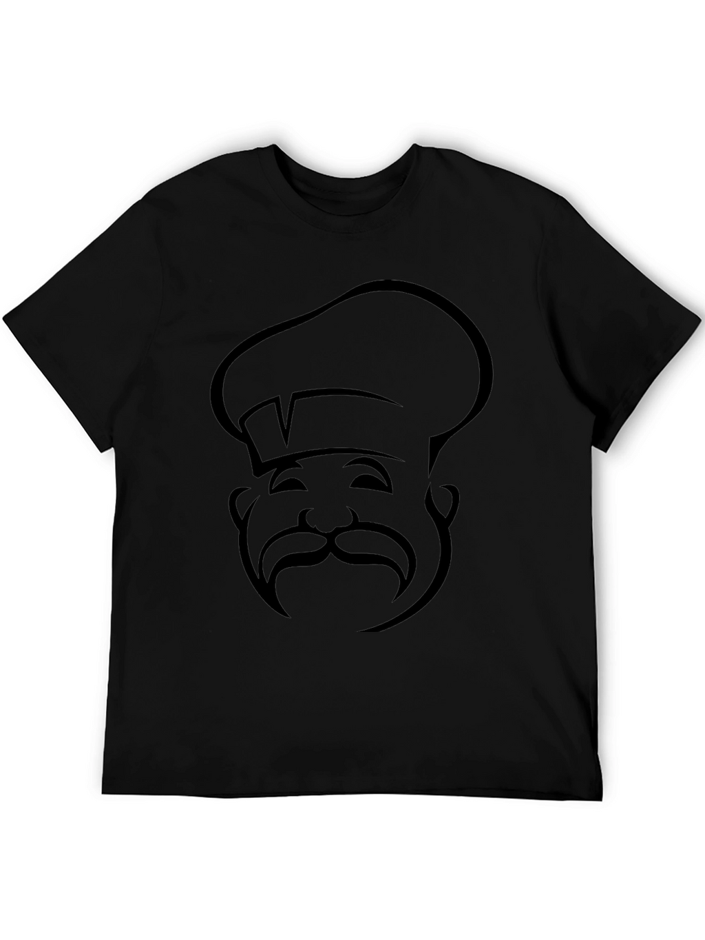 Chef Silhouette Graphic Tee - Black Cotton Blend