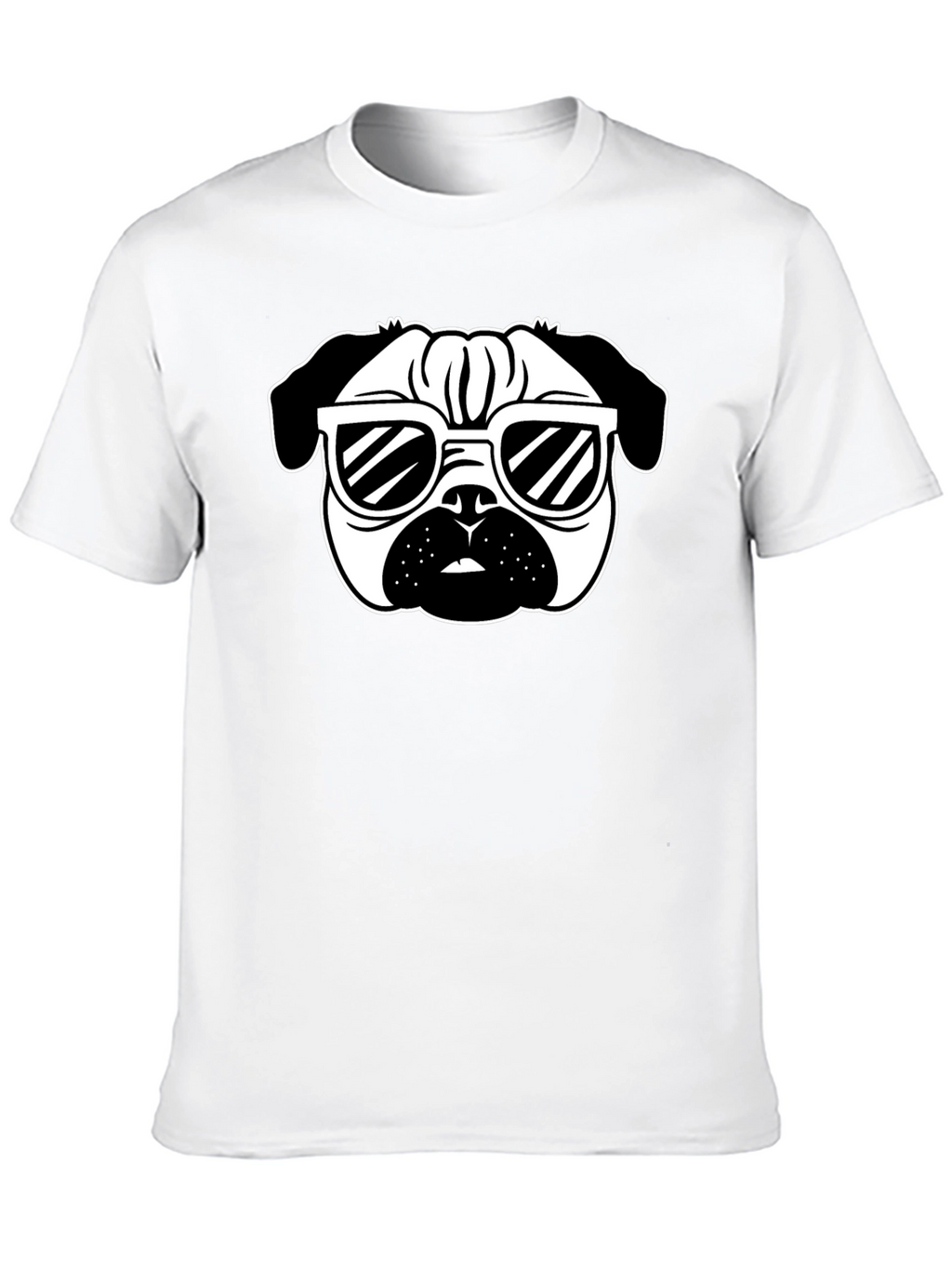 Cool Pug T-Shirt - Black Cotton Graphic Tee