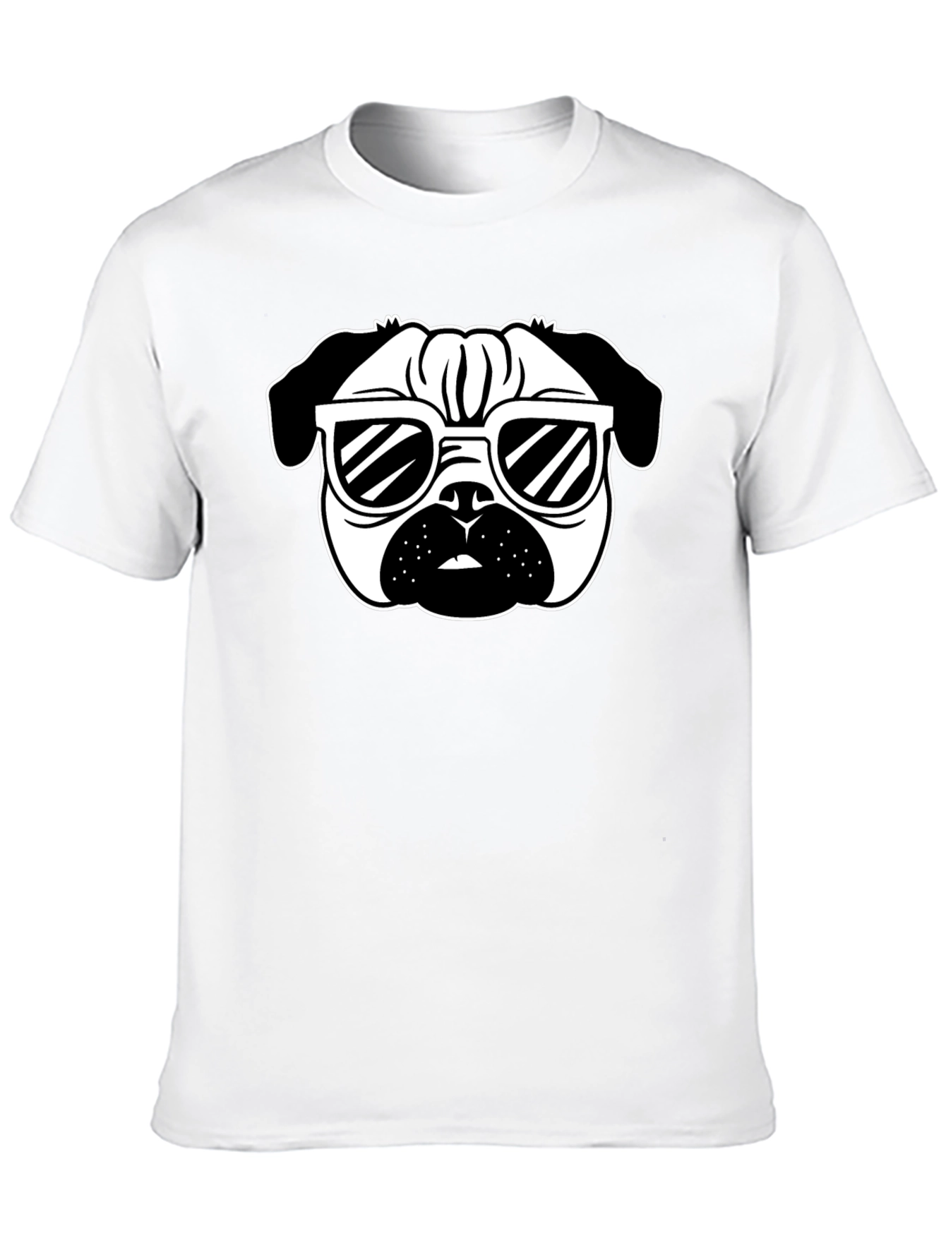 Cool Pug T-Shirt - Black Cotton Graphic Tee