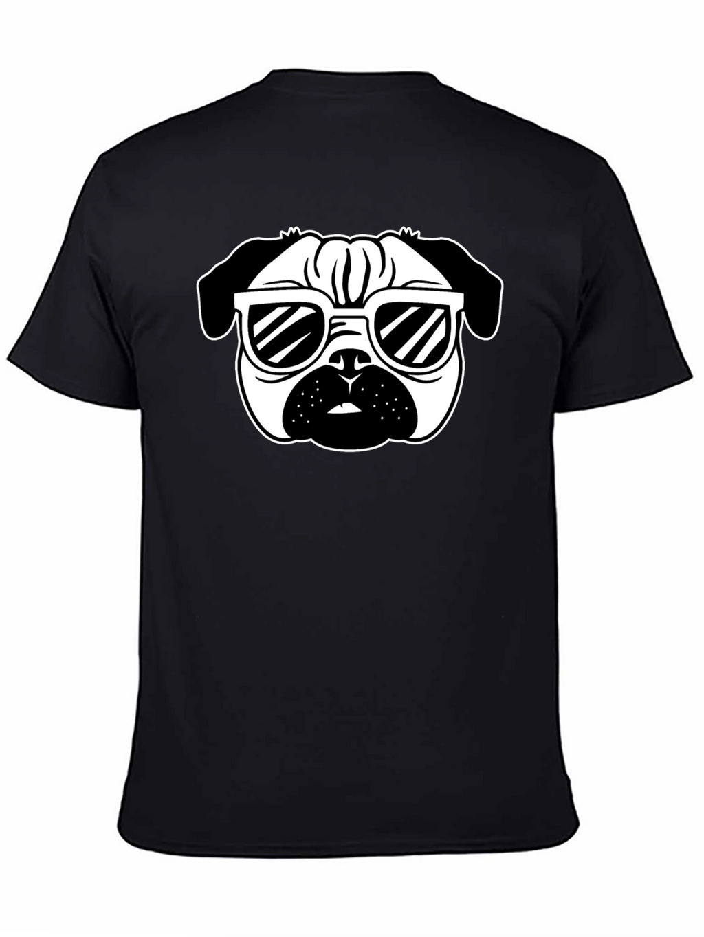 Cool Pug T-Shirt - Black Cotton Graphic Tee