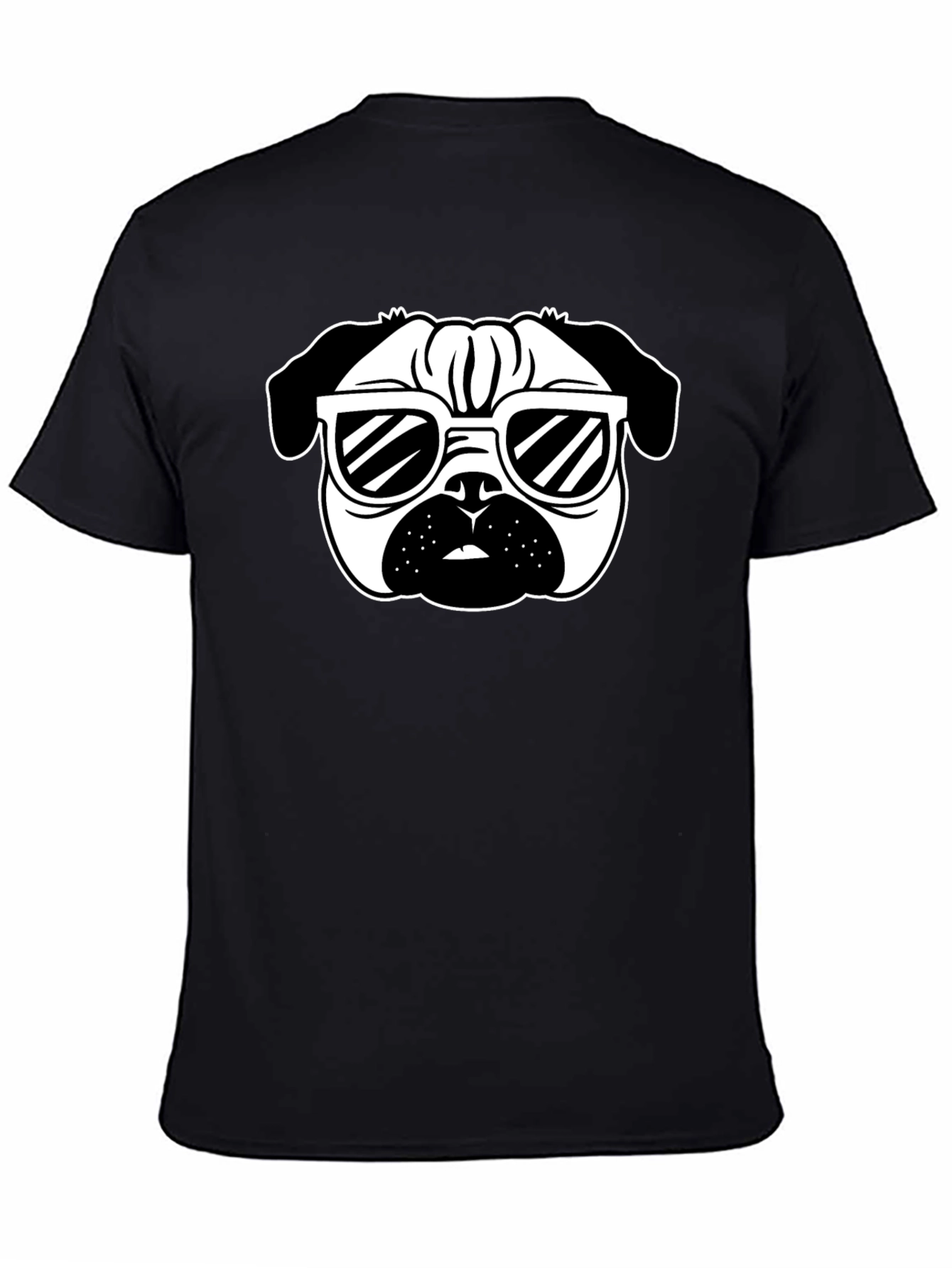 Cool Pug T-Shirt - Black Cotton Graphic Tee
