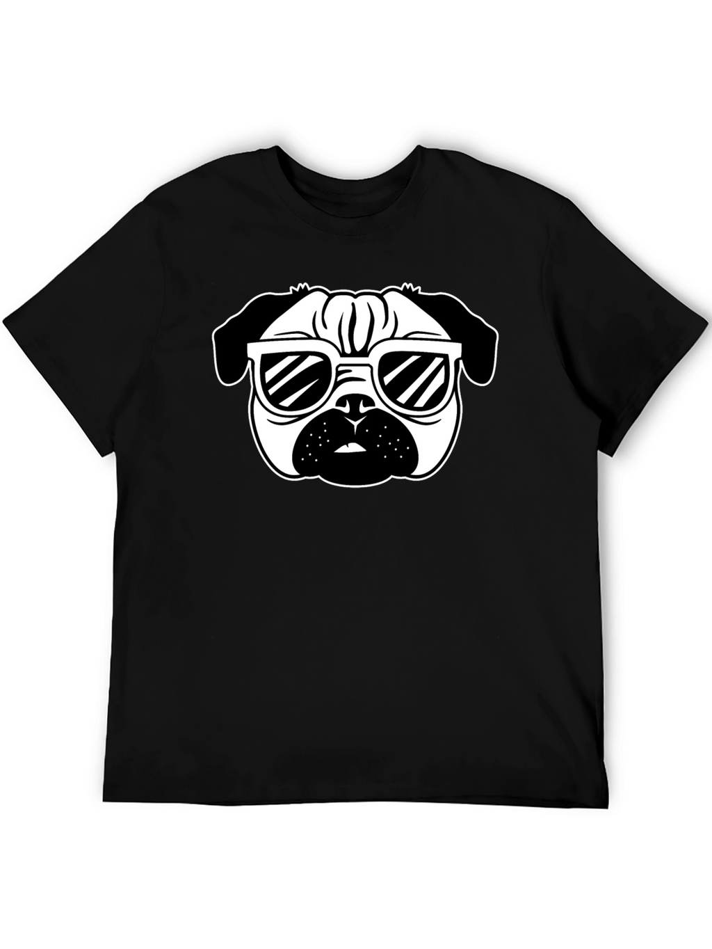 Cool Pug T-Shirt - Black Cotton Graphic Tee