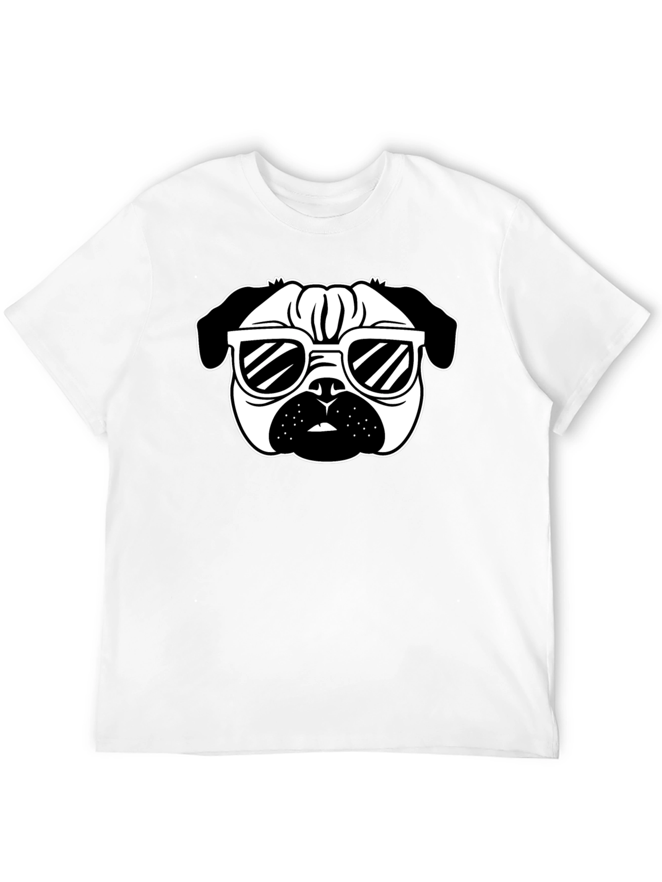 Cool Pug T-Shirt - Black Cotton Graphic Tee