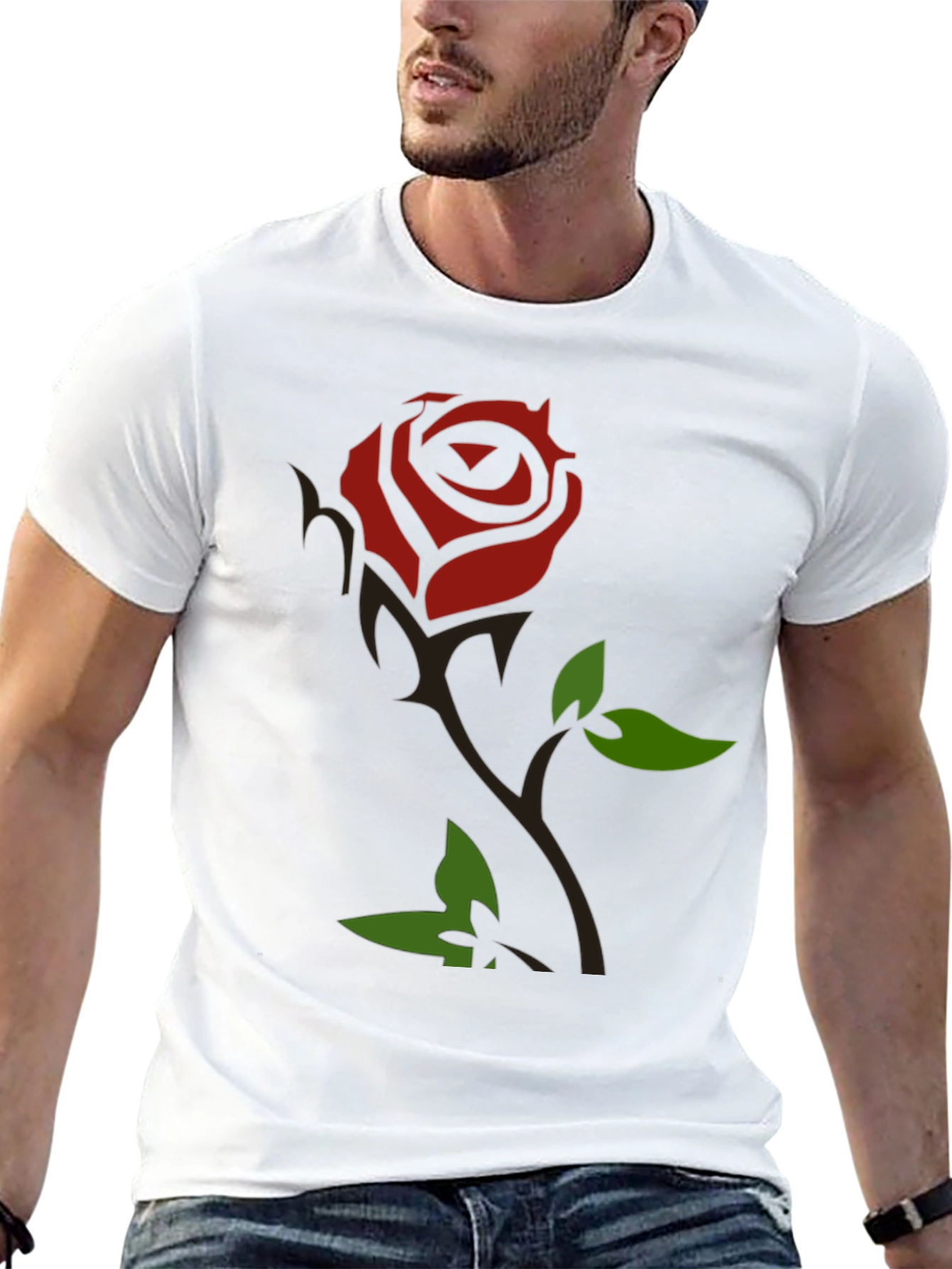 Rose Graphic T-Shirt - Black