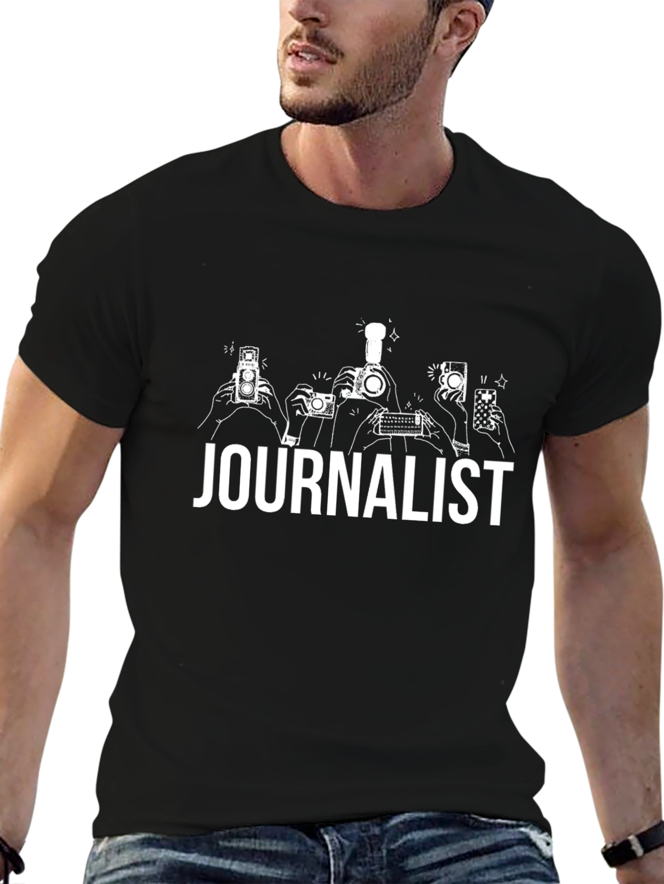 Journalist Graphic T-Shirt - Black
