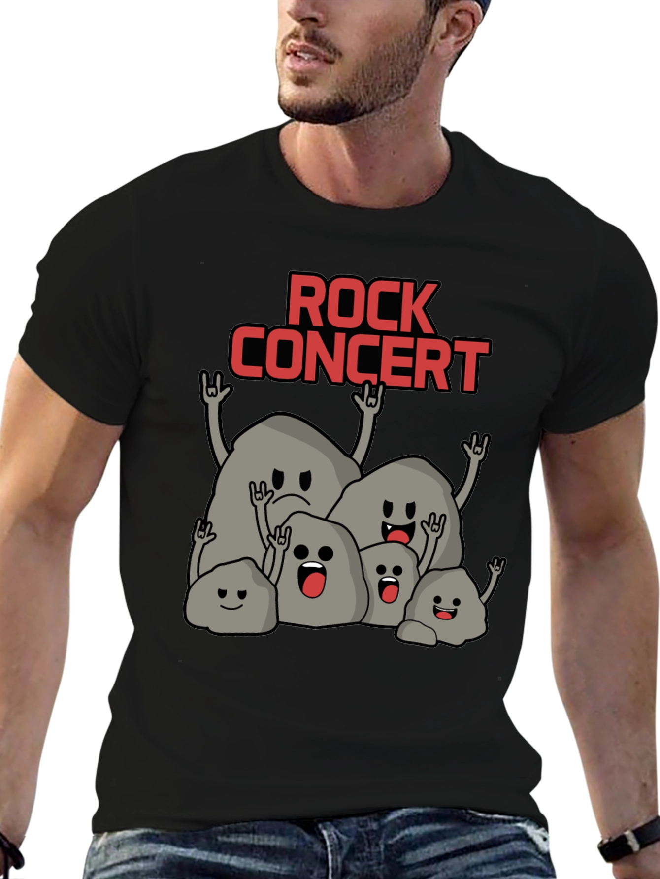 Rock Concert T-Shirt - Funny Stone Band Tee