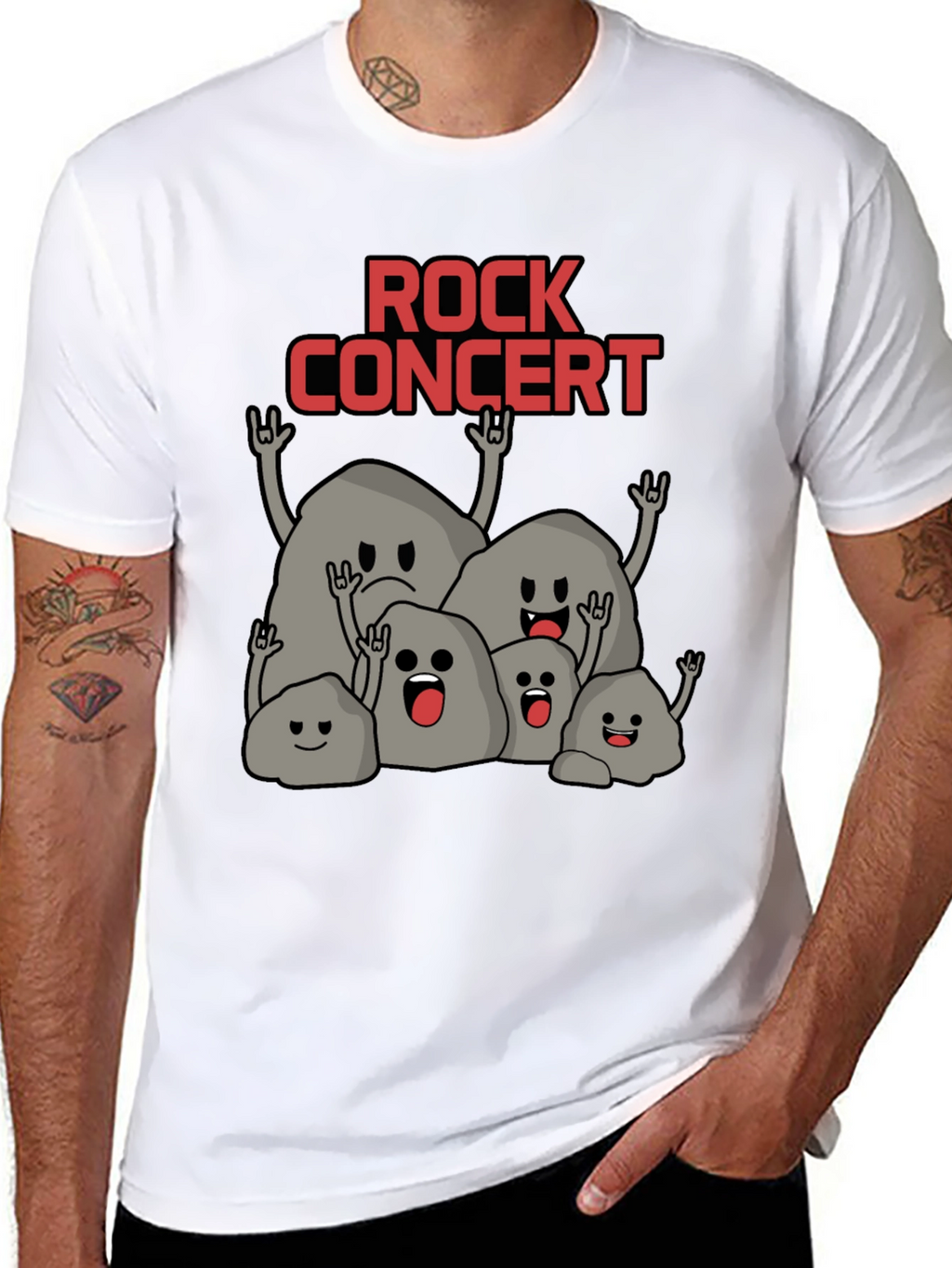 Rock Concert T-Shirt - Funny Stone Band Tee