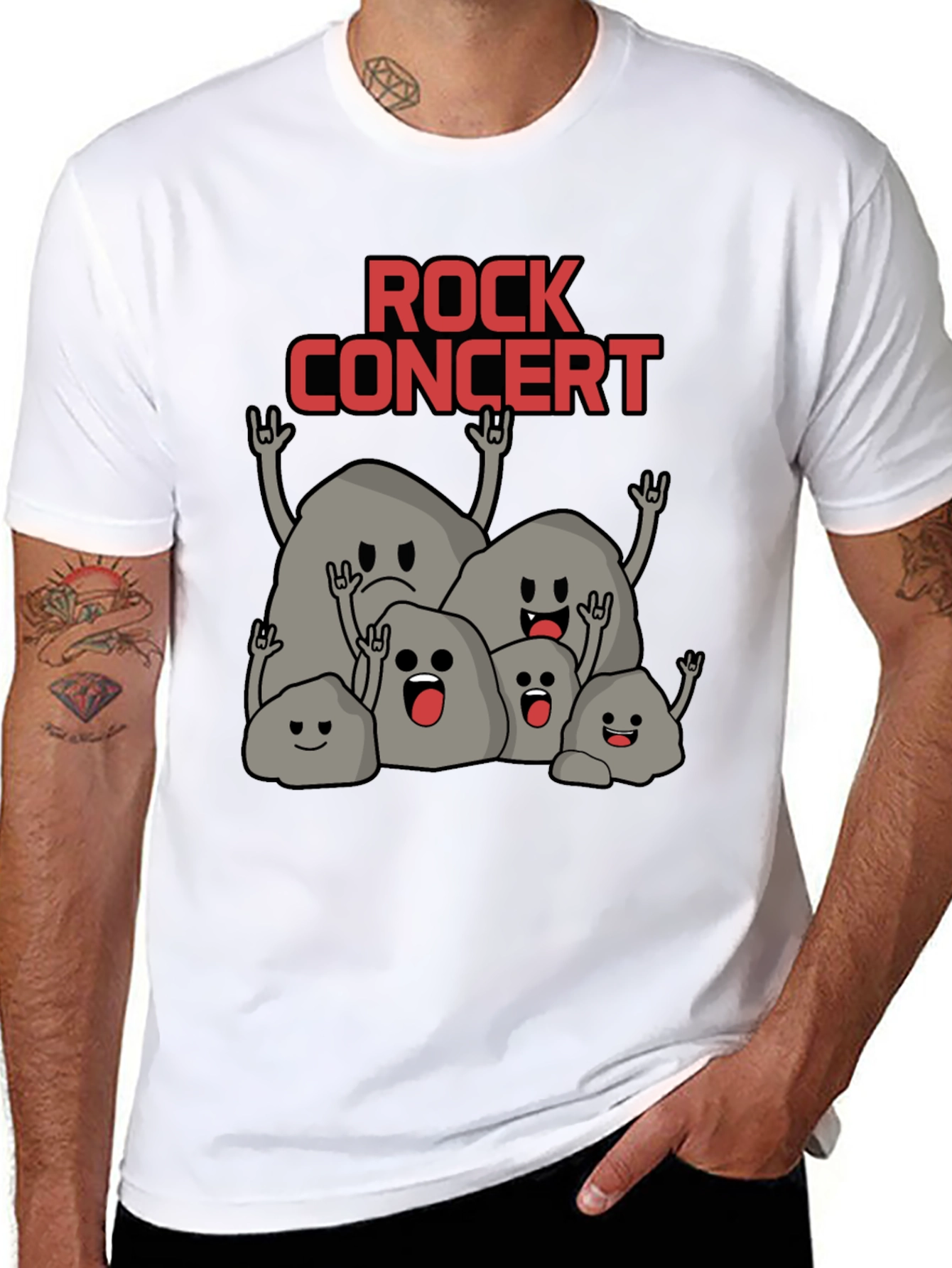 Rock Concert T-Shirt - Funny Stone Band Tee