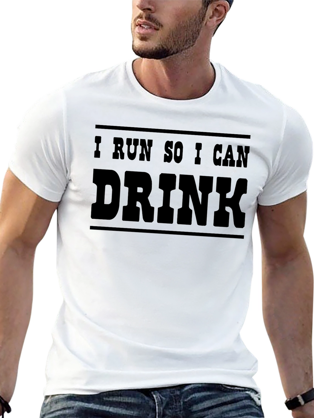 I Run So I Can Drink Funny Graphic Tee