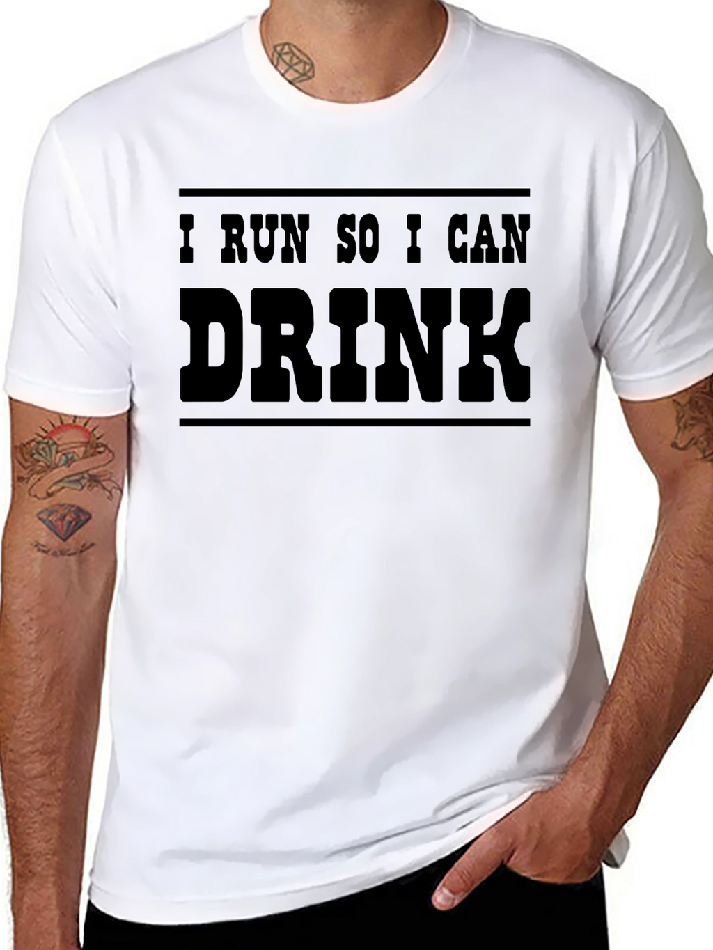 I Run So I Can Drink Funny Graphic Tee