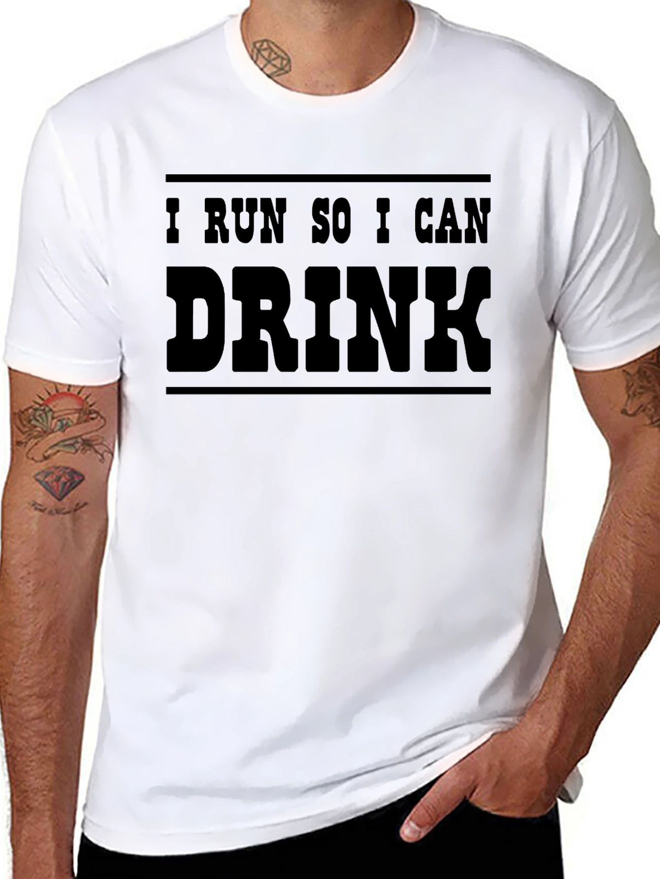 I Run So I Can Drink Funny Graphic Tee