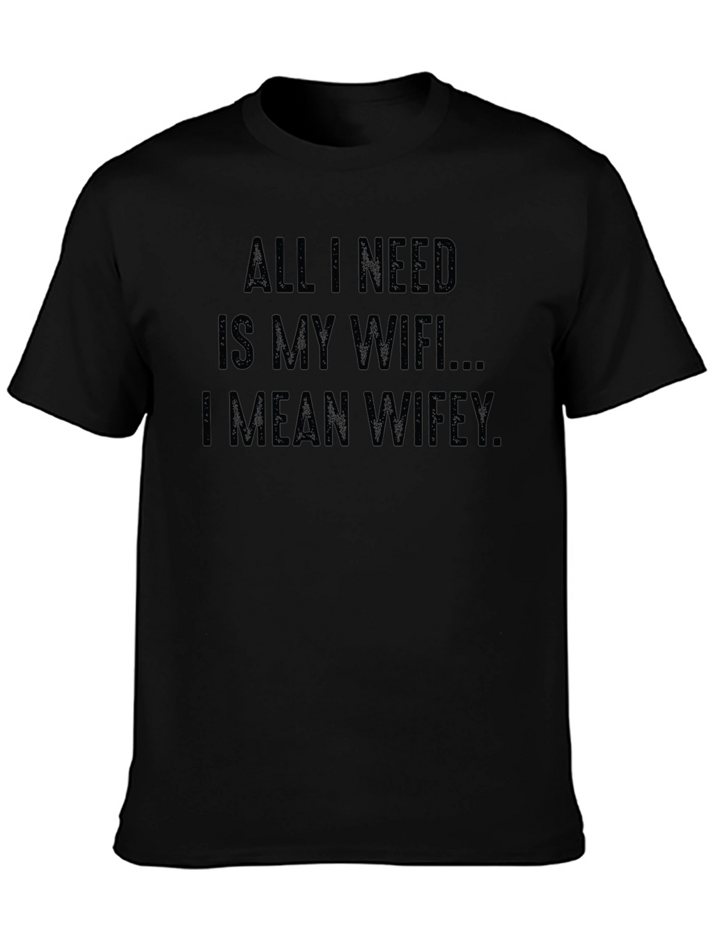 Funny WiFi Wifey Black Graphic Tee