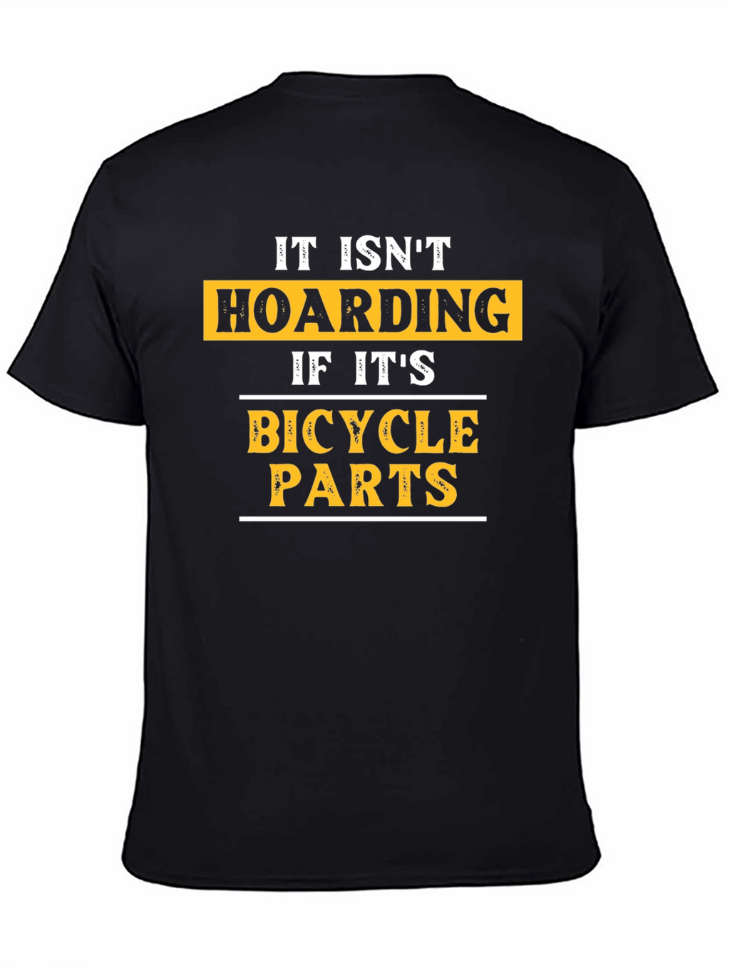 Bicycle Parts Hoarding Mens Black Graphic Tee