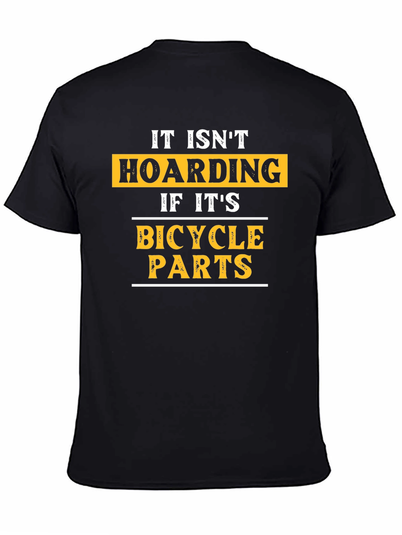 Bicycle Parts Hoarding Mens Black Graphic Tee