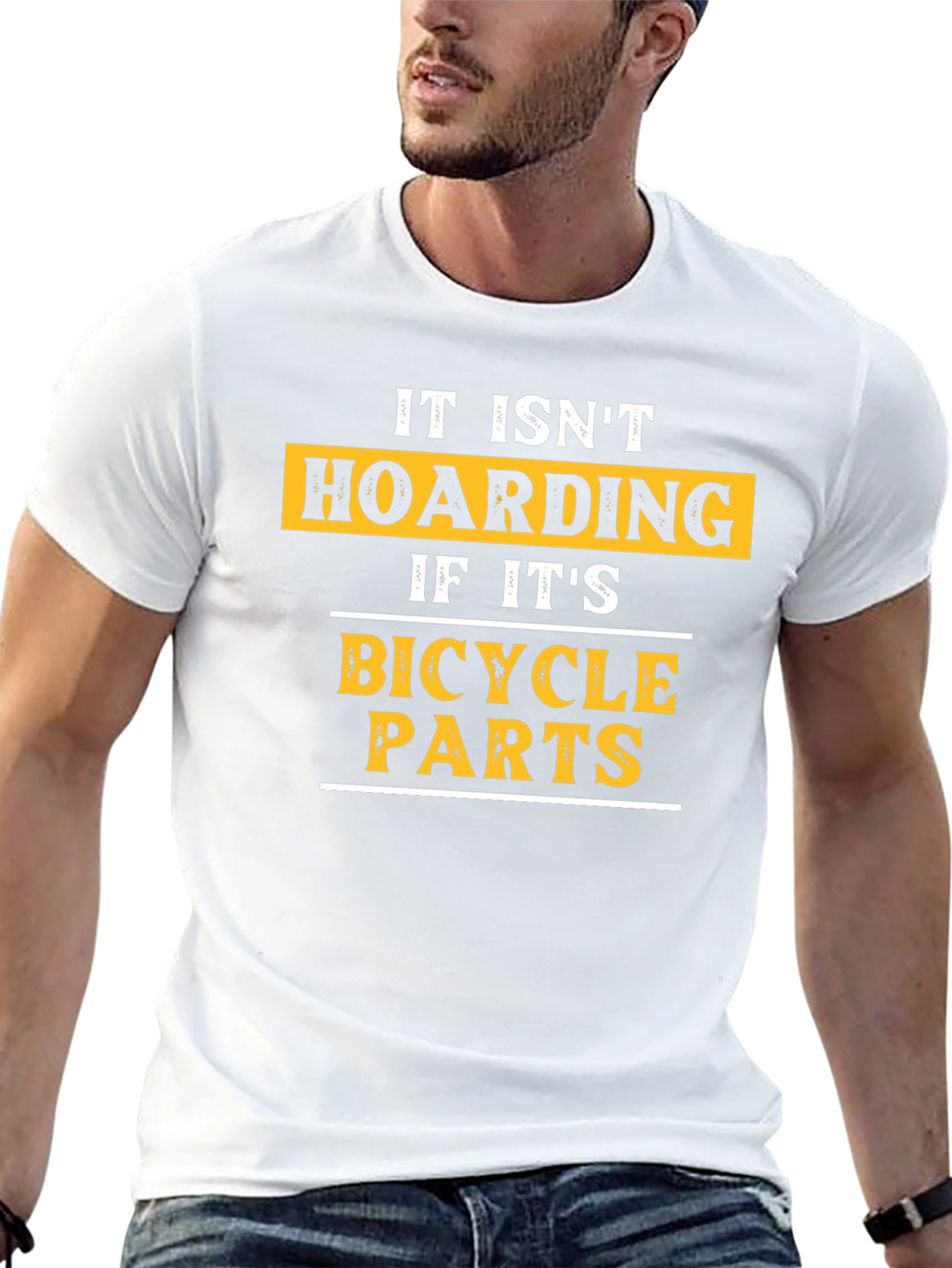 Bicycle Parts Hoarding Mens Black Graphic Tee