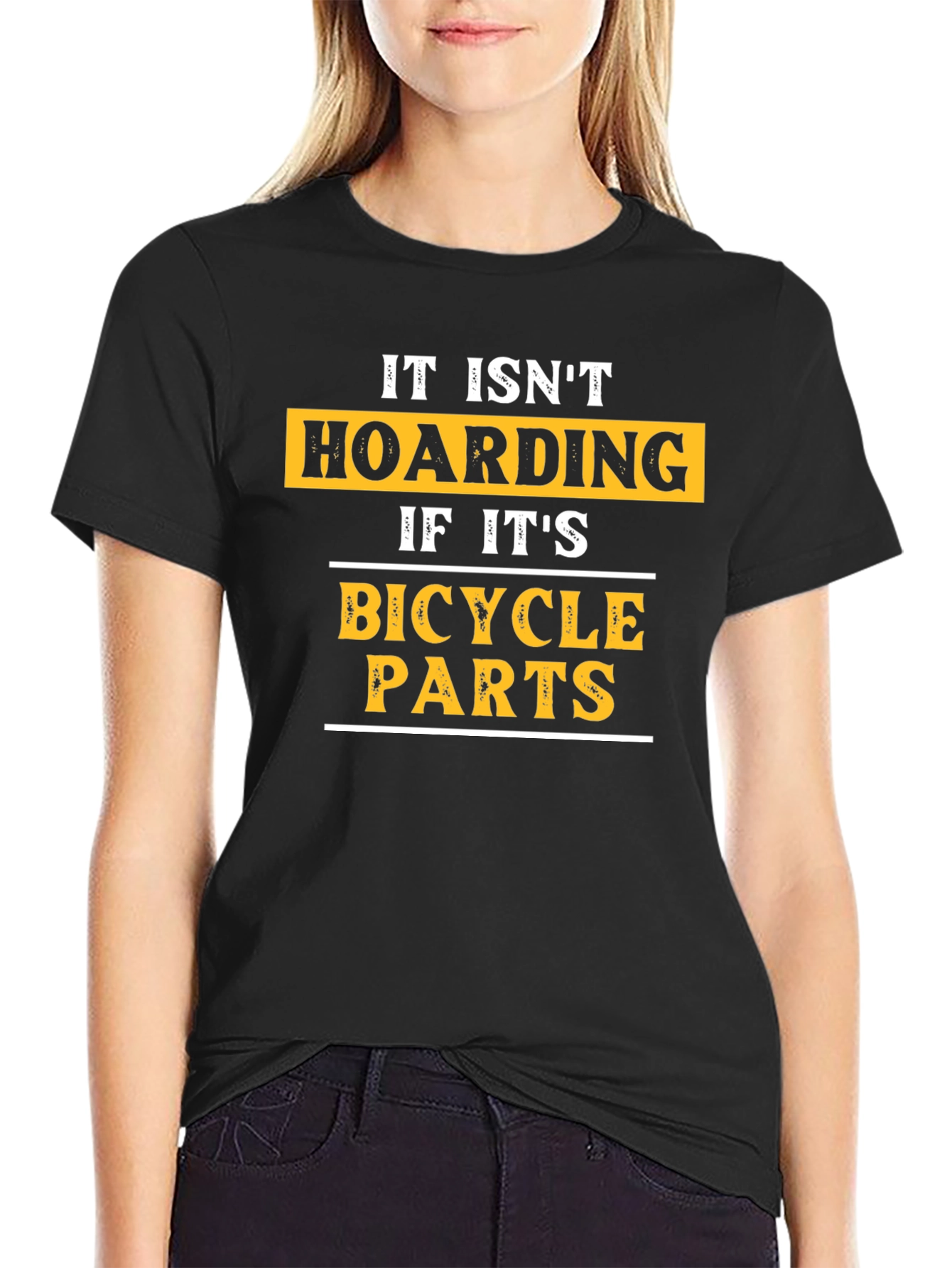 Bicycle Parts Hoarding Mens Black Graphic Tee