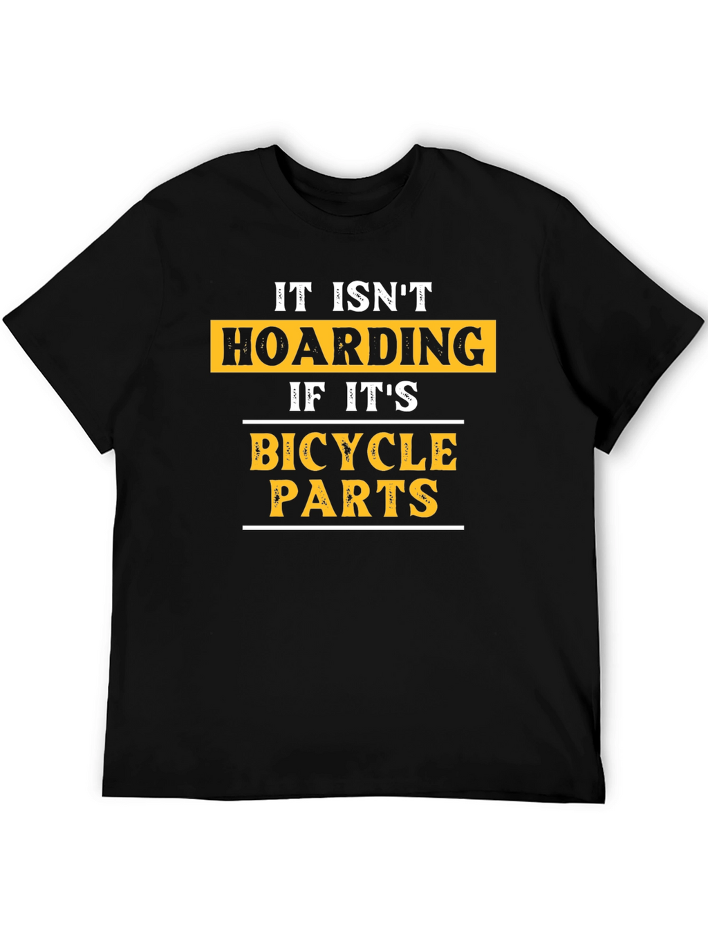 Bicycle Parts Hoarding Mens Black Graphic Tee