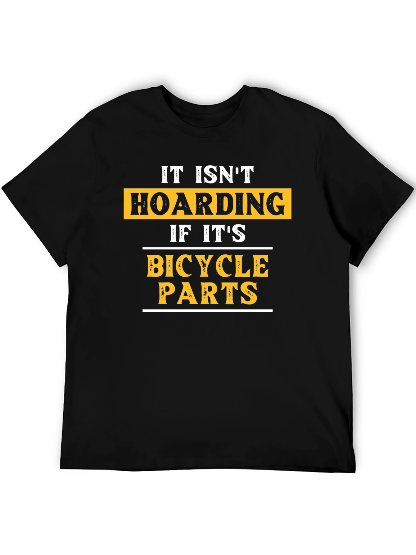 Bicycle Parts Hoarding Mens Black Graphic Tee