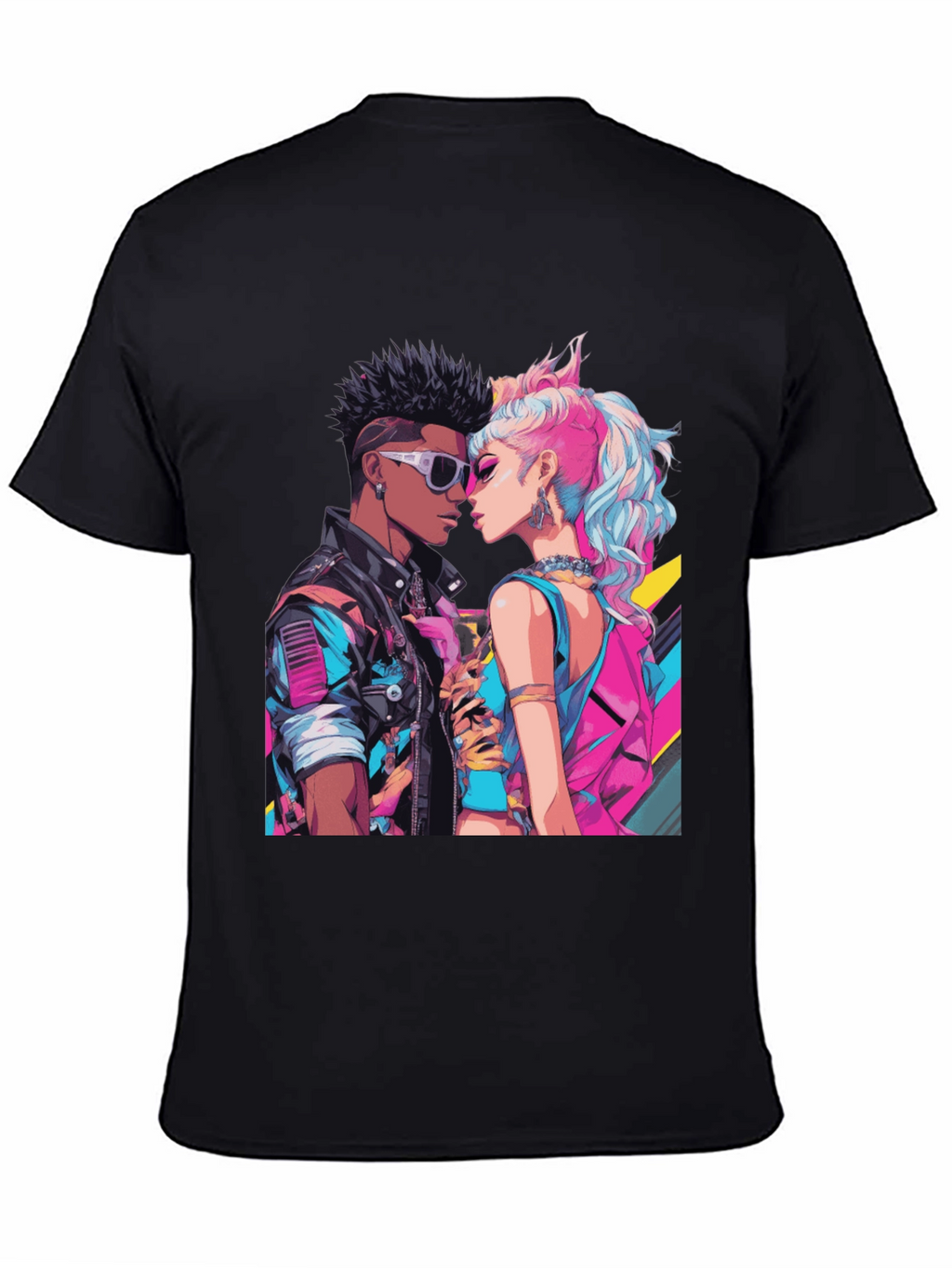 Retro Romance Graphic Tee - Cool Couple T-Shirt