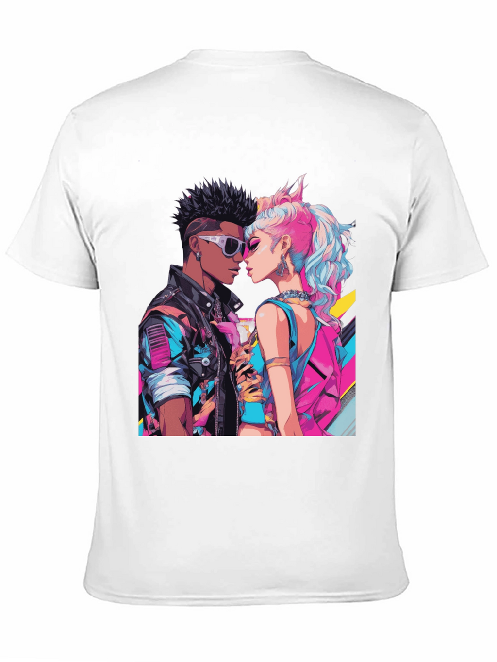 Retro Romance Graphic Tee - Cool Couple T-Shirt