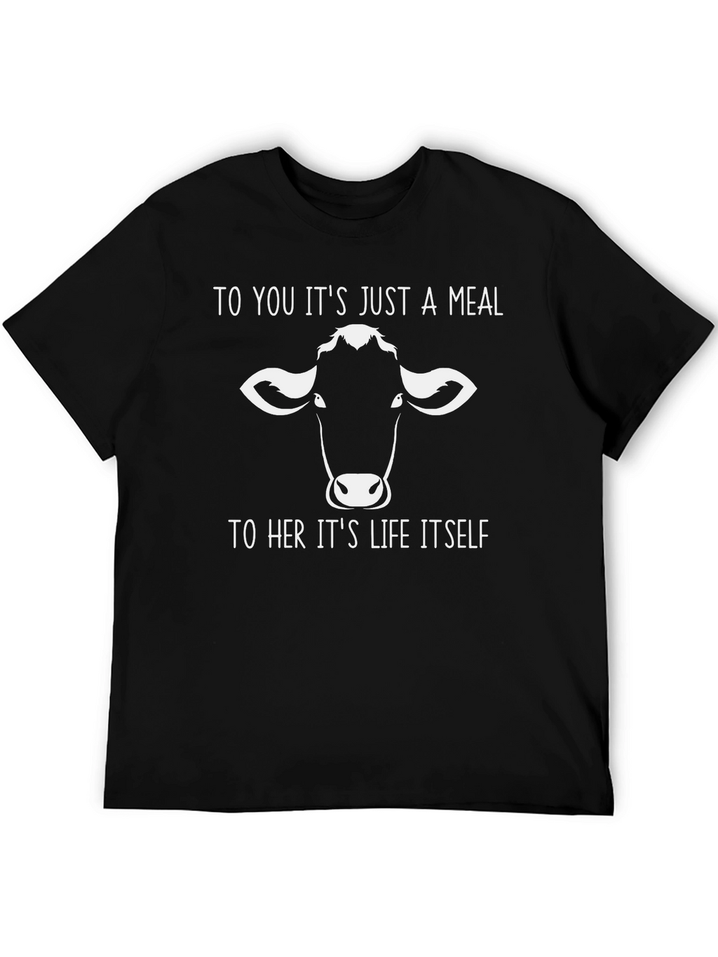 Vegan Cow Graphic T-Shirt - Animal Rights Awareness Tee