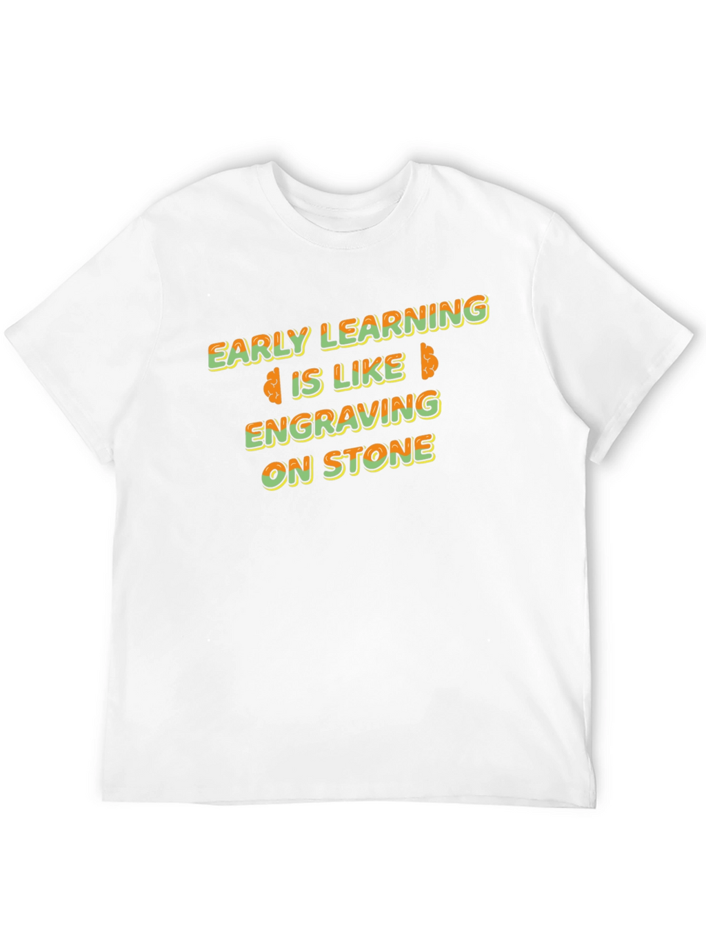 Early Learning Brain Tee - Engraving on Stone T-Shirt