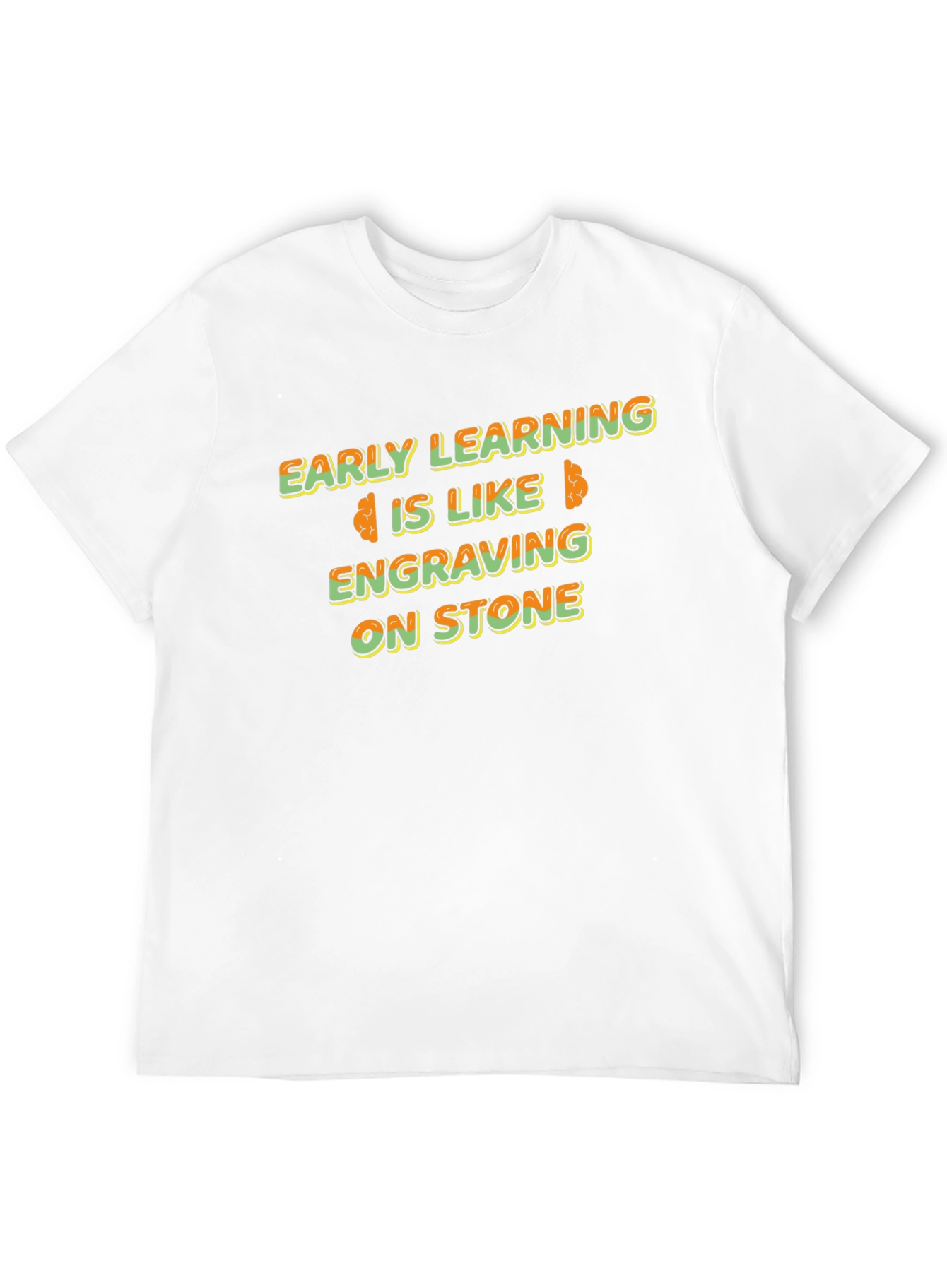 Early Learning Brain Tee - Engraving on Stone T-Shirt