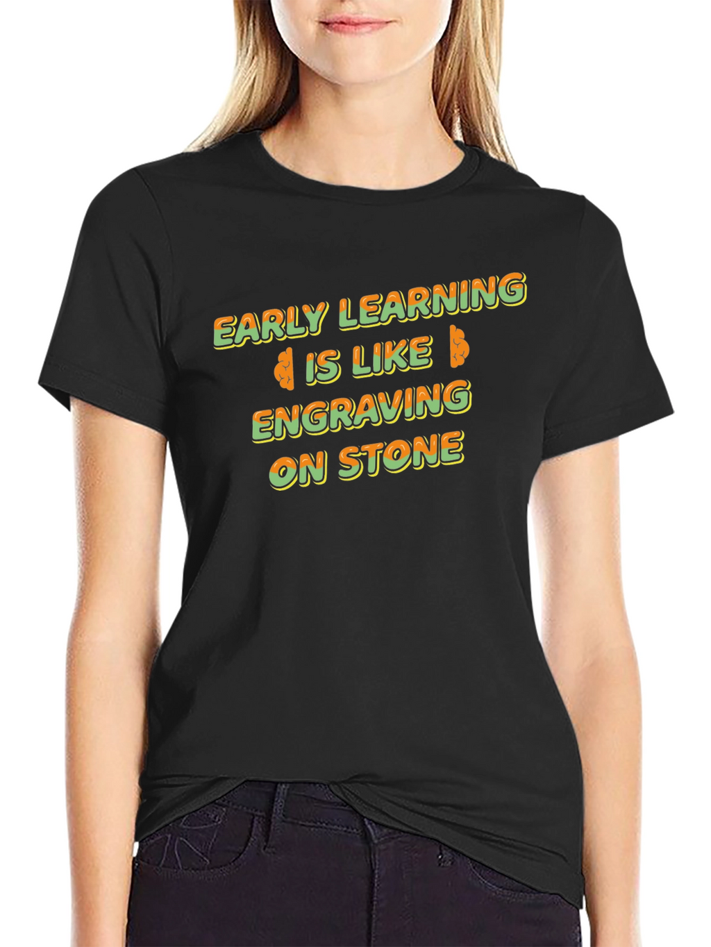 Early Learning Brain Tee - Engraving on Stone T-Shirt