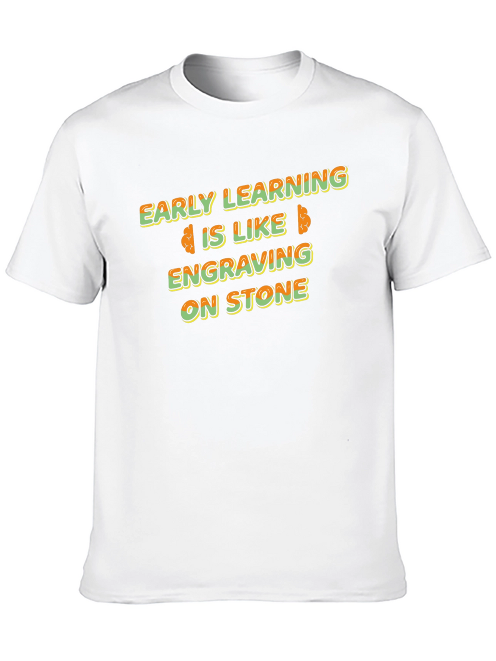 Early Learning Brain Tee - Engraving on Stone T-Shirt