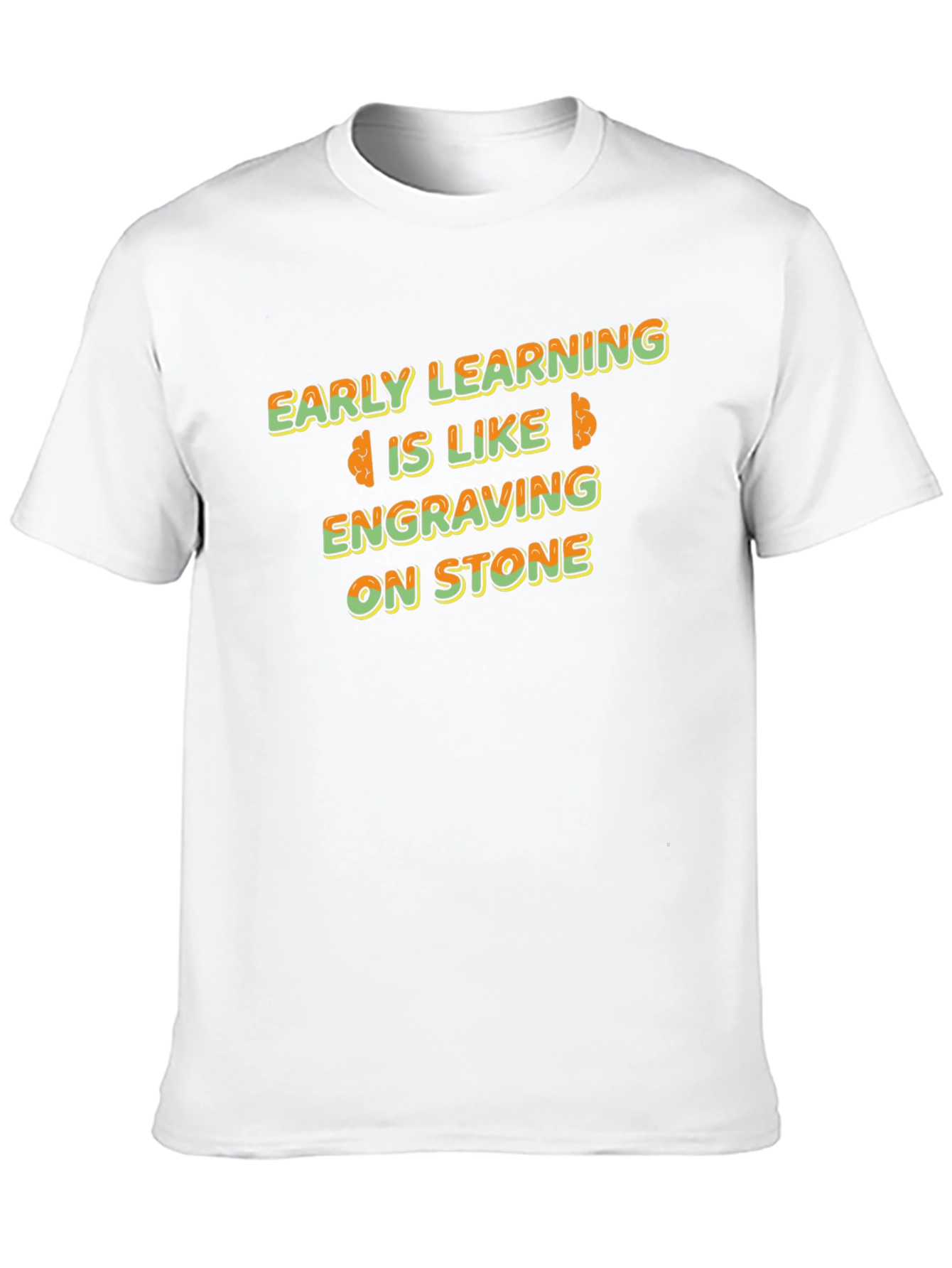 Early Learning Brain Tee - Engraving on Stone T-Shirt