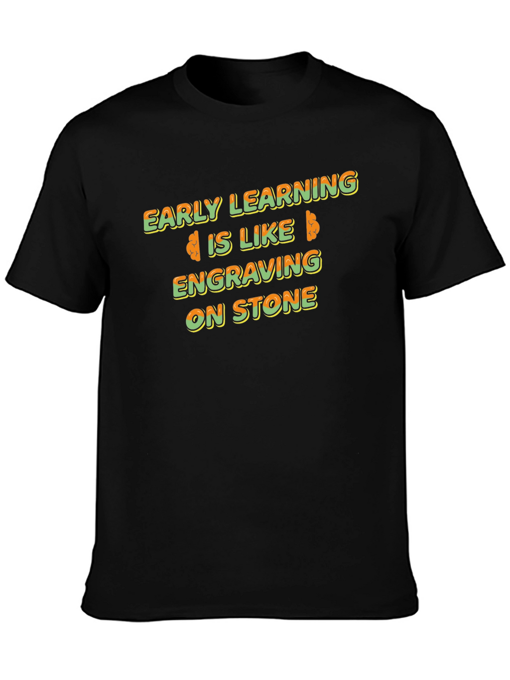 Early Learning Brain Tee - Engraving on Stone T-Shirt