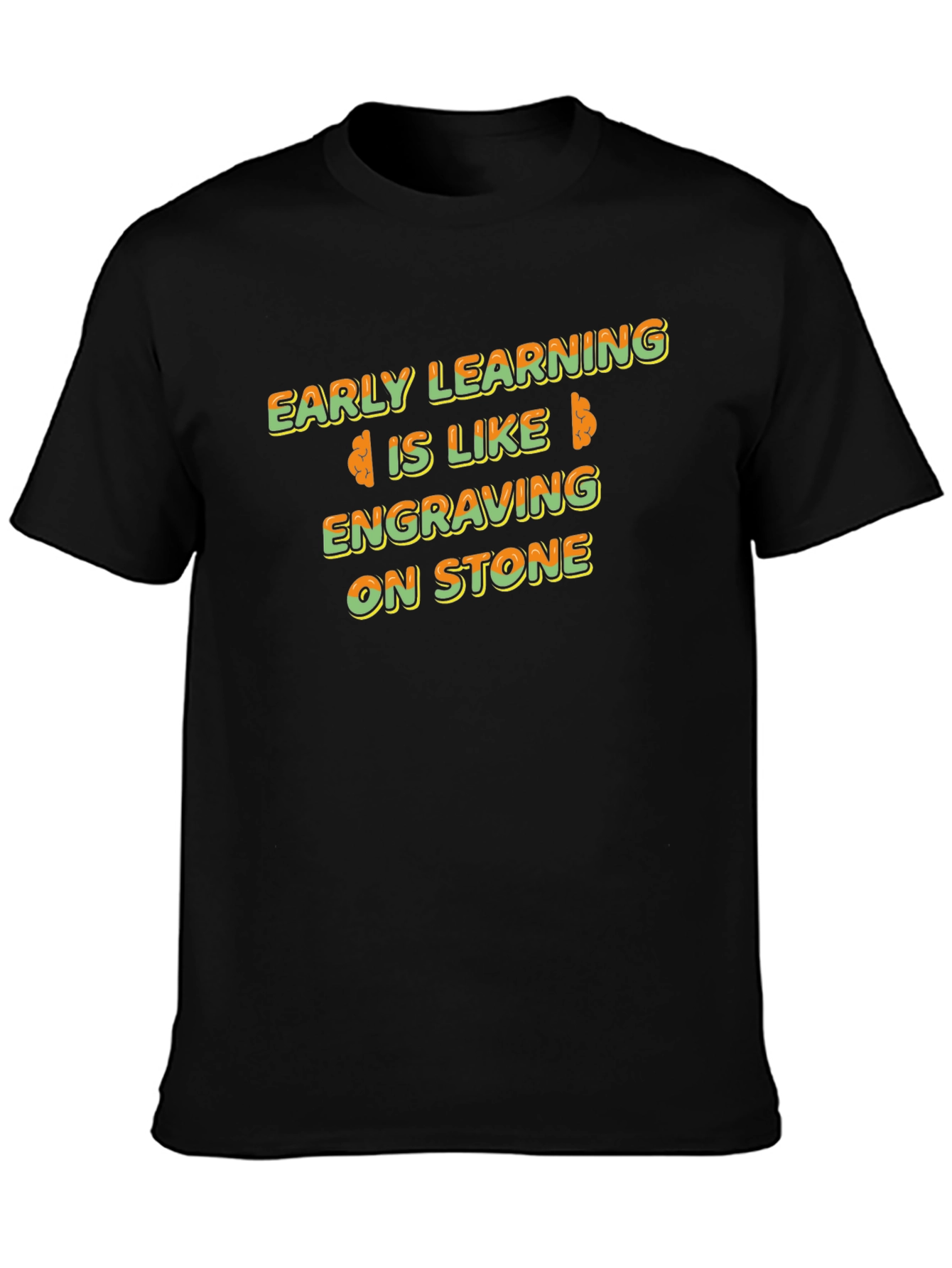 Early Learning Brain Tee - Engraving on Stone T-Shirt
