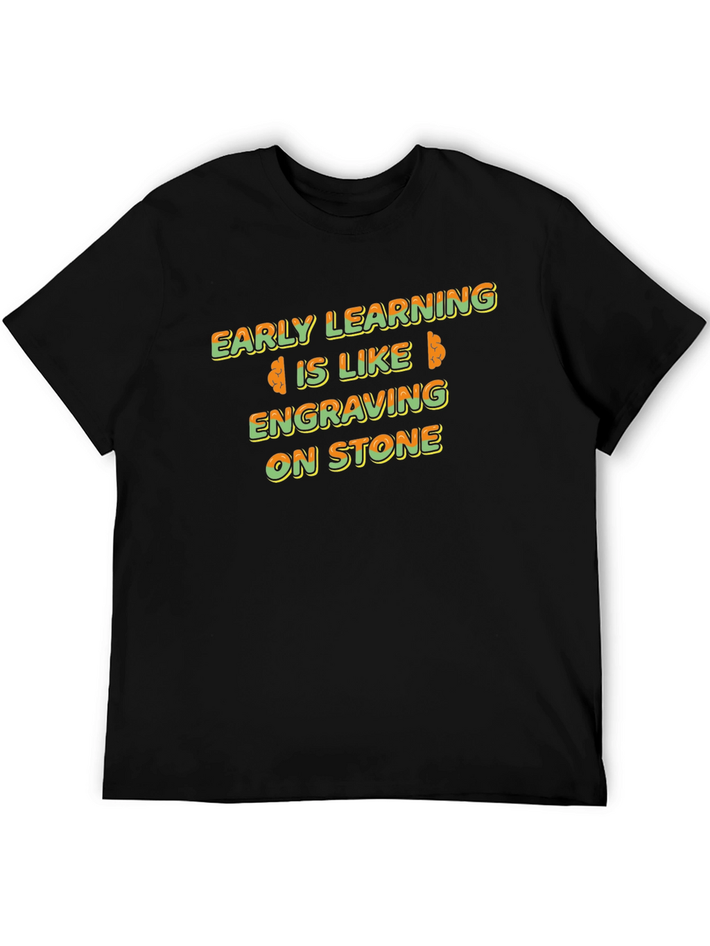 Early Learning Brain Tee - Engraving on Stone T-Shirt
