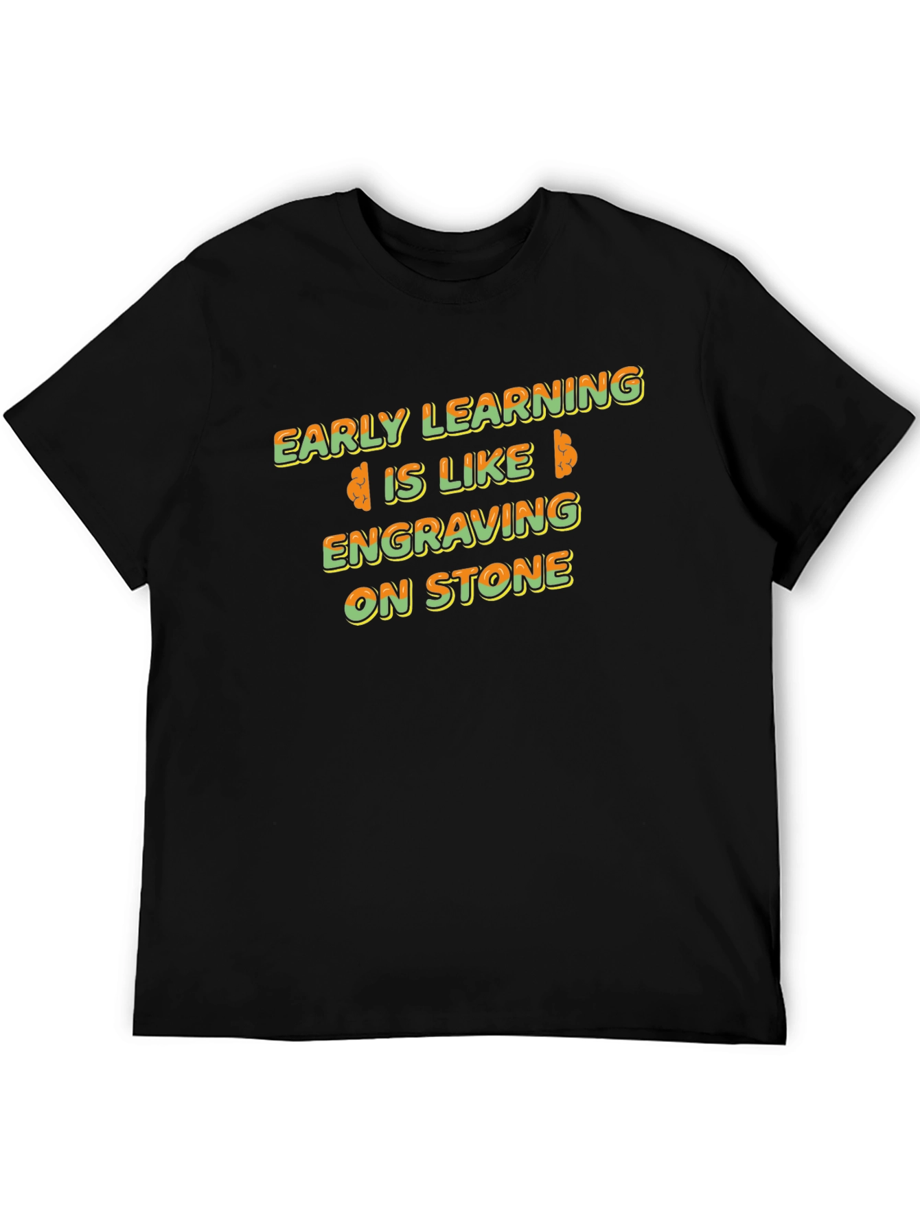 Early Learning Brain Tee - Engraving on Stone T-Shirt