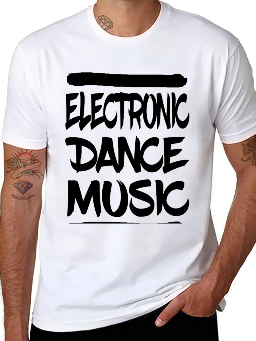 Electronic Dance Music Graphic T-Shirt - Black