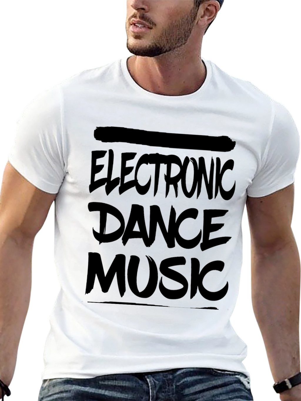 Electronic Dance Music Graphic T-Shirt - Black